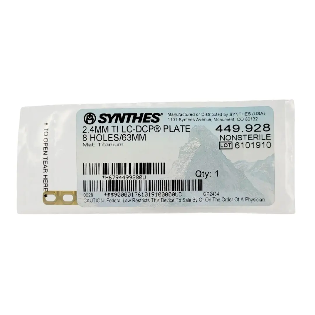 Synthes 449.928 2.4mm Titanium LC-DCP Plate