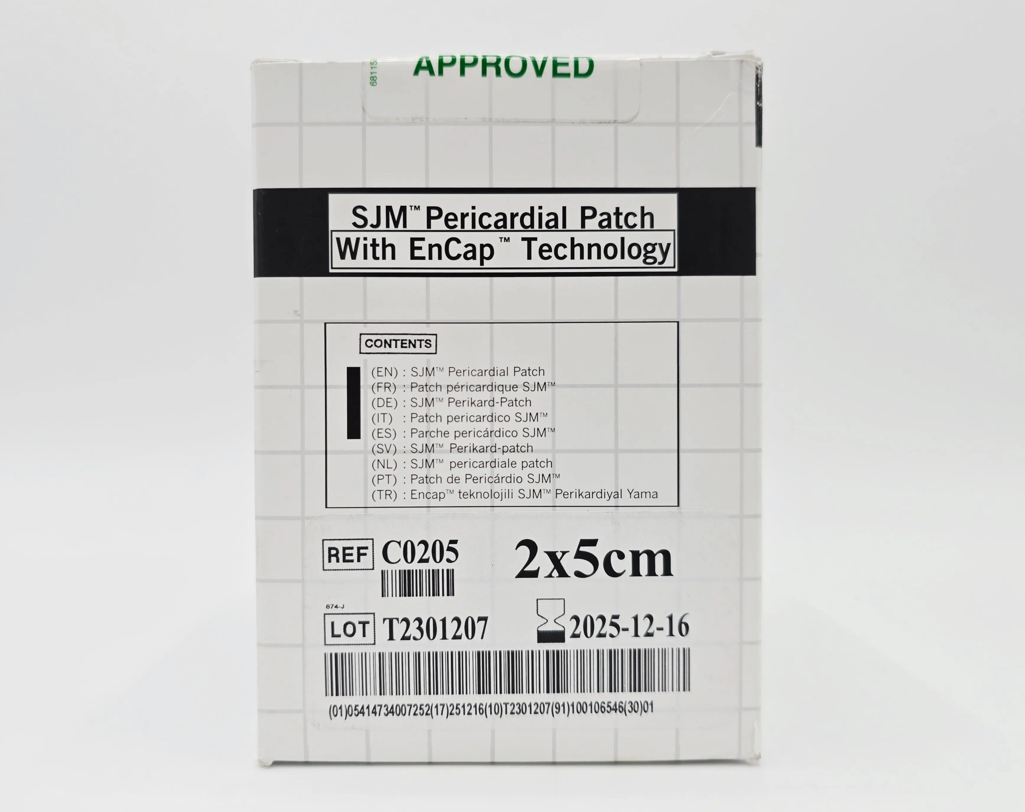 Abbott C0205 SJM Pericardial Patch w/ EnCap Technology 2x5cm 1/EA - Image 2
