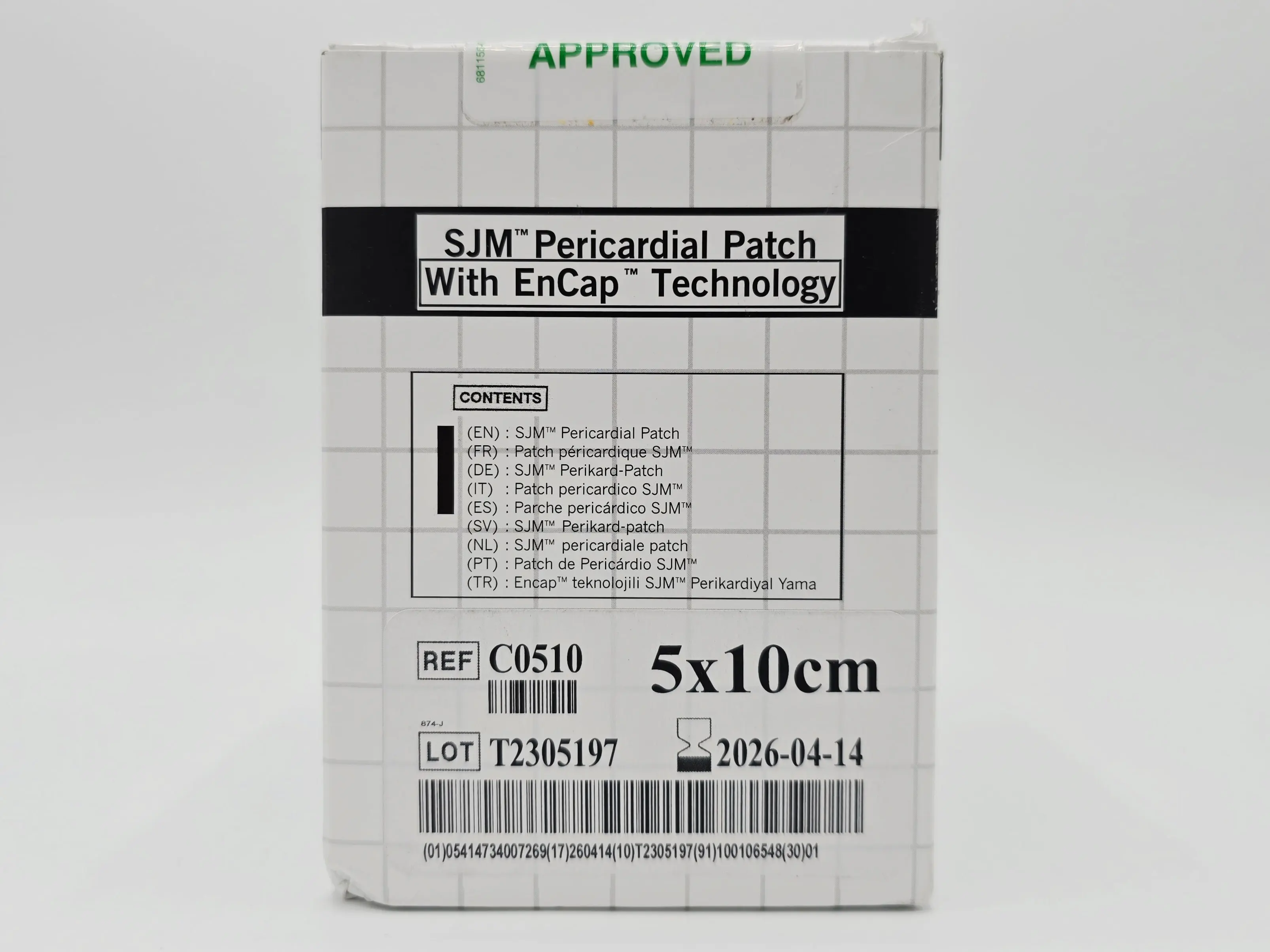 Abbott C0510 SJM Pericardial Patch w/ EnCap Technology 5x10cm 1/EA - Image 2
