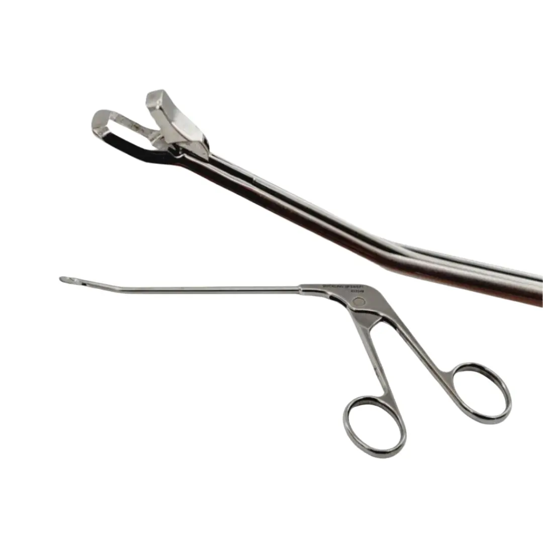 Acufex 012048 Duckling Punch Basket Upswept Loop Handle Forceps 9"