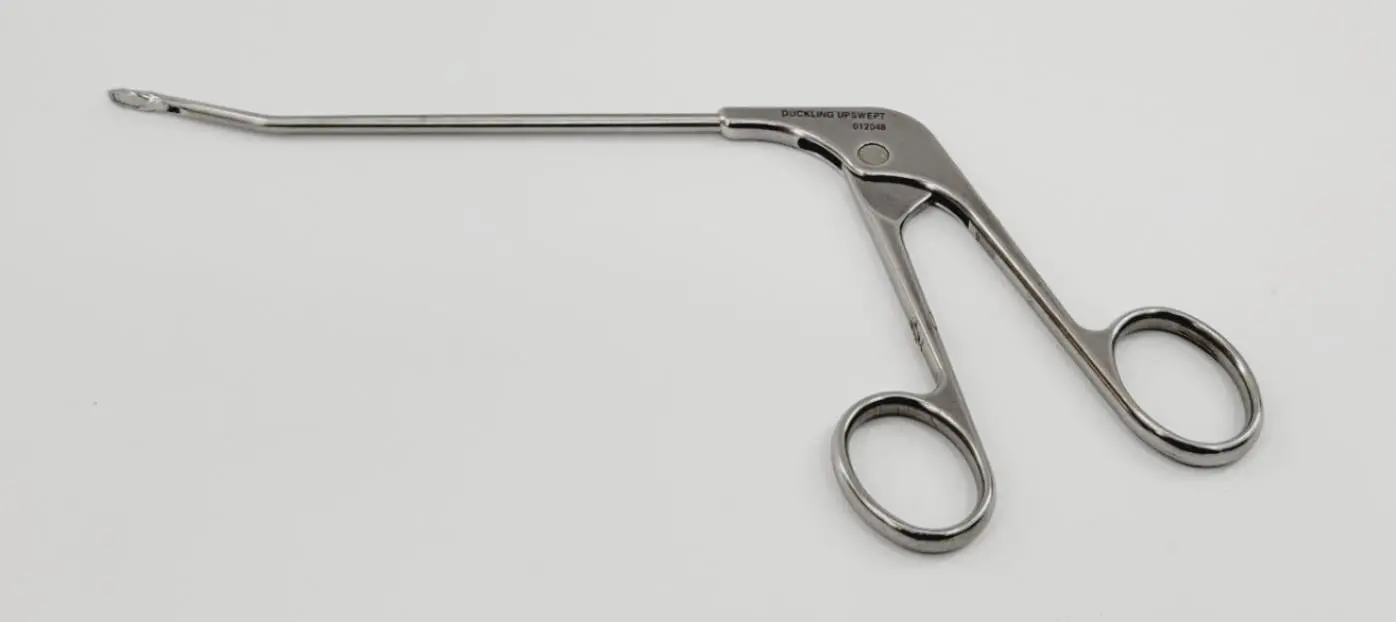 Acufex 012048 Duckling Punch Basket Upswept Loop Handle Forceps 9" - Image 2