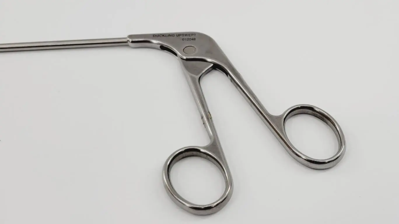Acufex 012048 Duckling Punch Basket Upswept Loop Handle Forceps 9" - Image 4