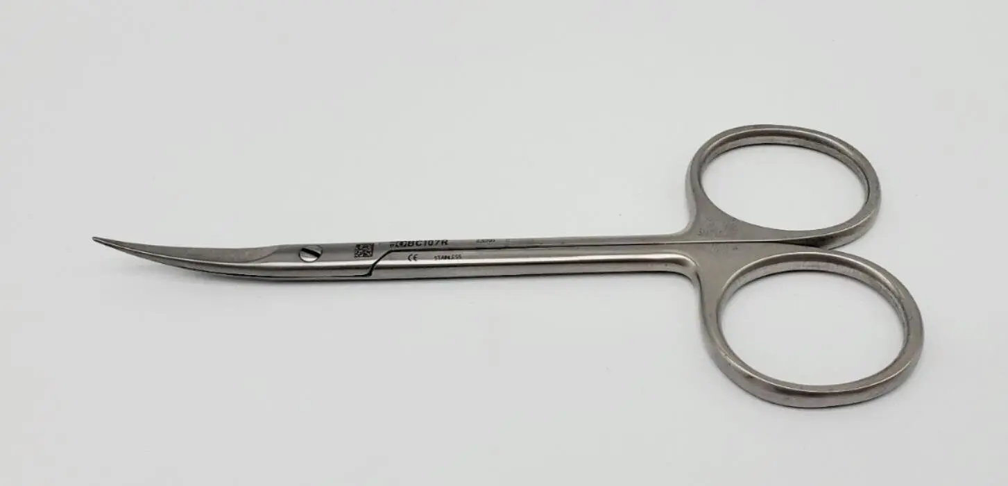 Aesculap BC107R Iris Scissors Curved Sharp Tips 4.5 Inch Ophthalmic - Image 2