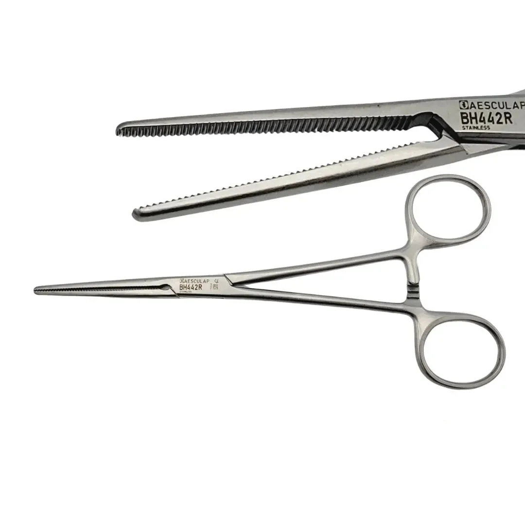 Aesculap BH442R Rochester-Pean Hemostatic Forceps Straight Serrated 6-1/4" Surgical Instrument – Used
