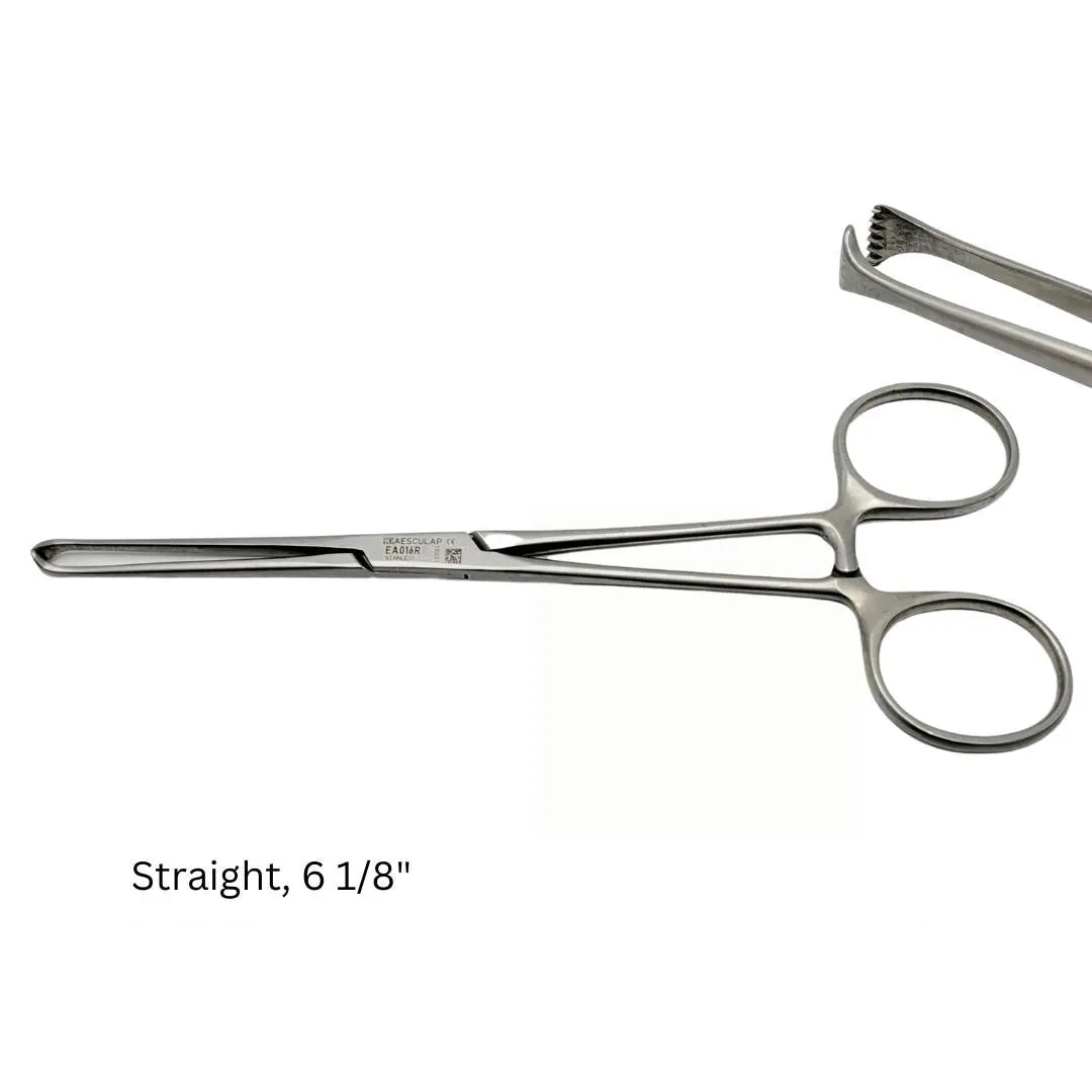 Aesculap EA016R Allis Intestinal Grasping Forceps Straight 6.125in