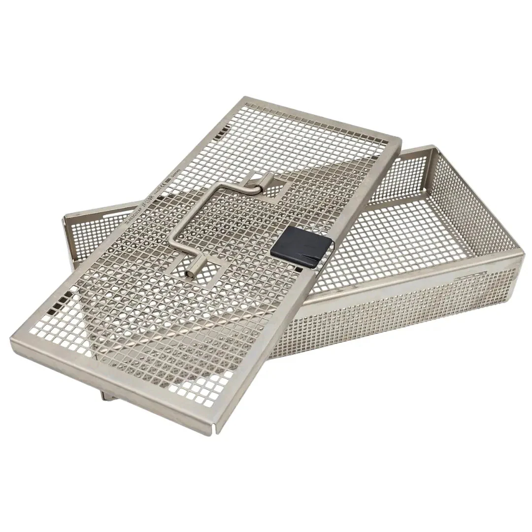 Aesculap JF159R Perforated Basket w/ Lid 10x5x1