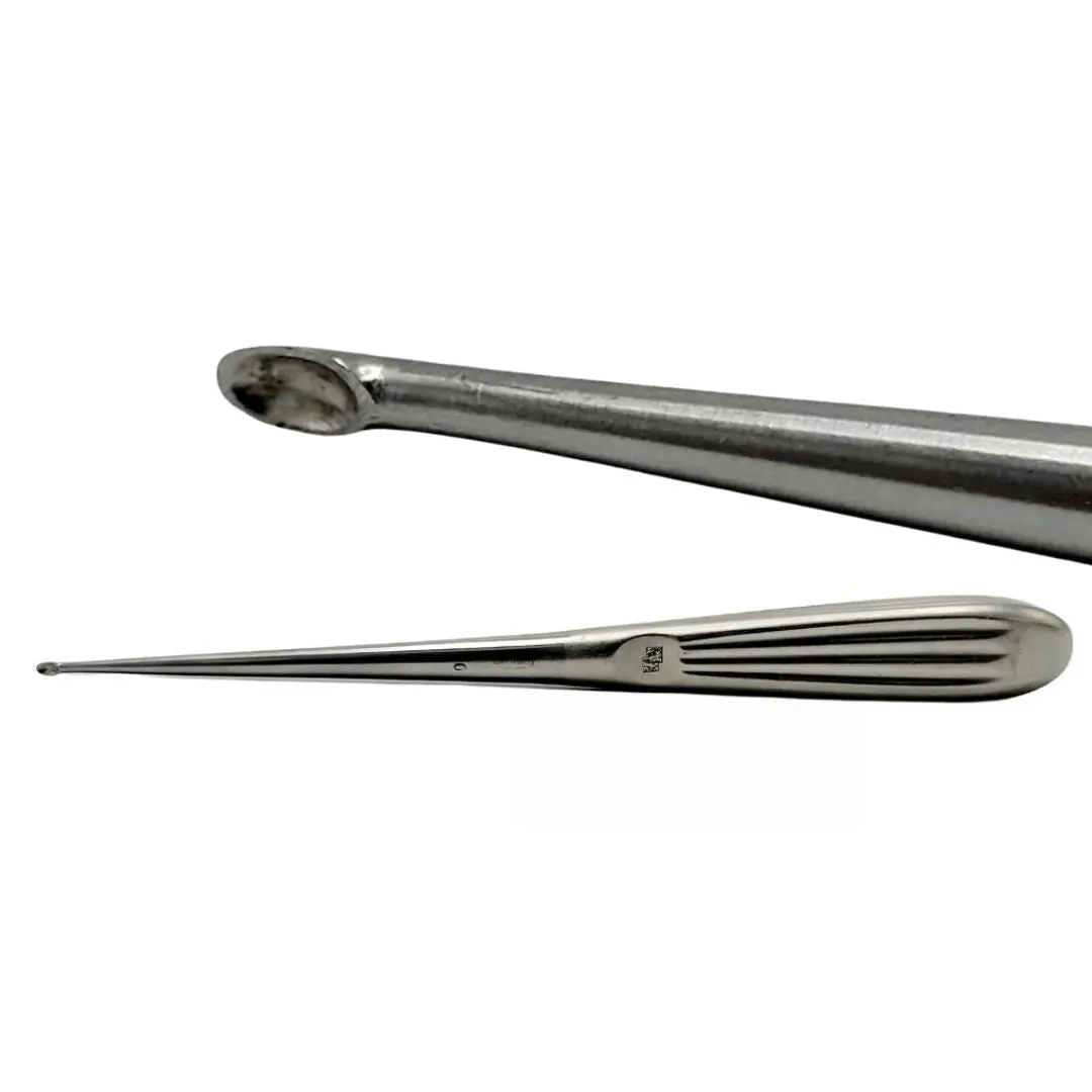 Aesculap MD484 Bruns Bone Curette Straight 8 Inch Orthopedic