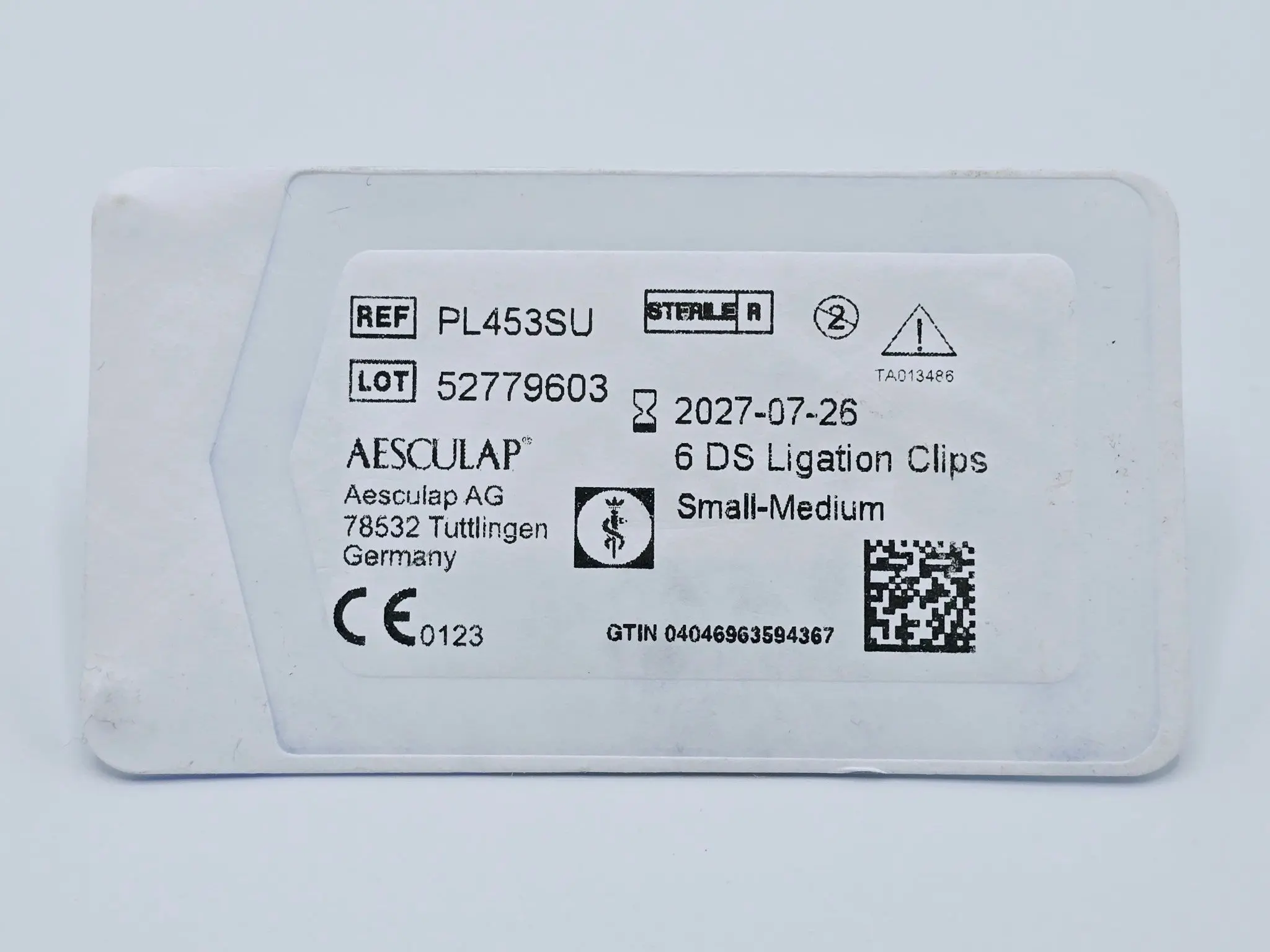 Aesculap PL453SU DS Single Fire Ligation Clips Small Medium 6 count NEW - Image 2