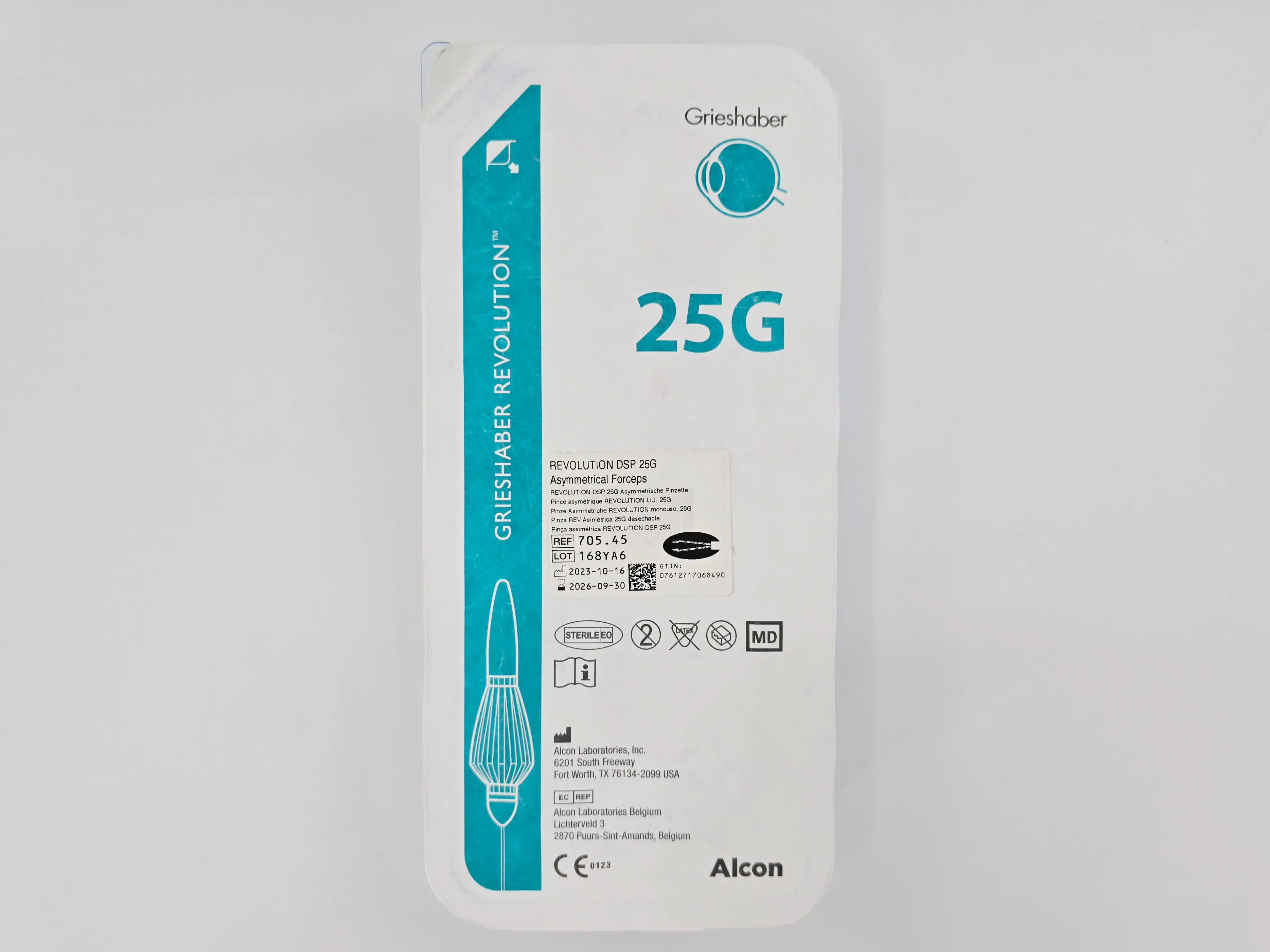 Alcon 705.45 Grieshaber Revolution DSP 25G Asymmetrical Forceps - Image 2