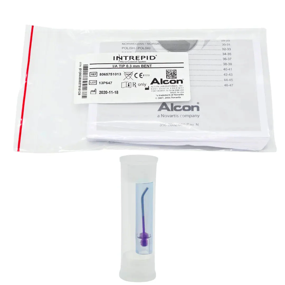 Alcon 8065751013 INTREPID I/A Tip 0.3mm Bent Ophthalmic NEW
