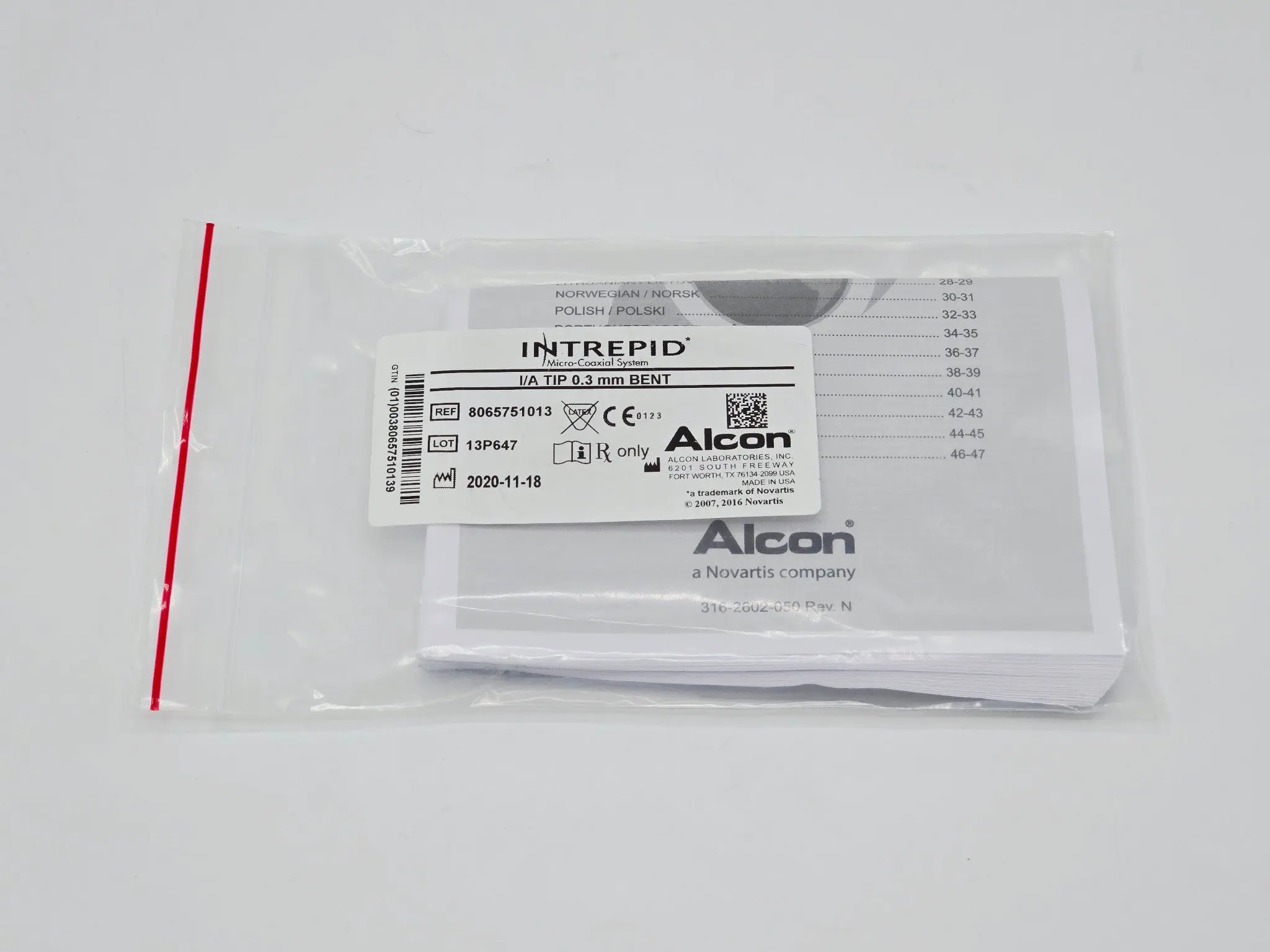 Alcon 8065751013 INTREPID I/A Tip 0.3mm Bent Ophthalmic NEW - Image 2