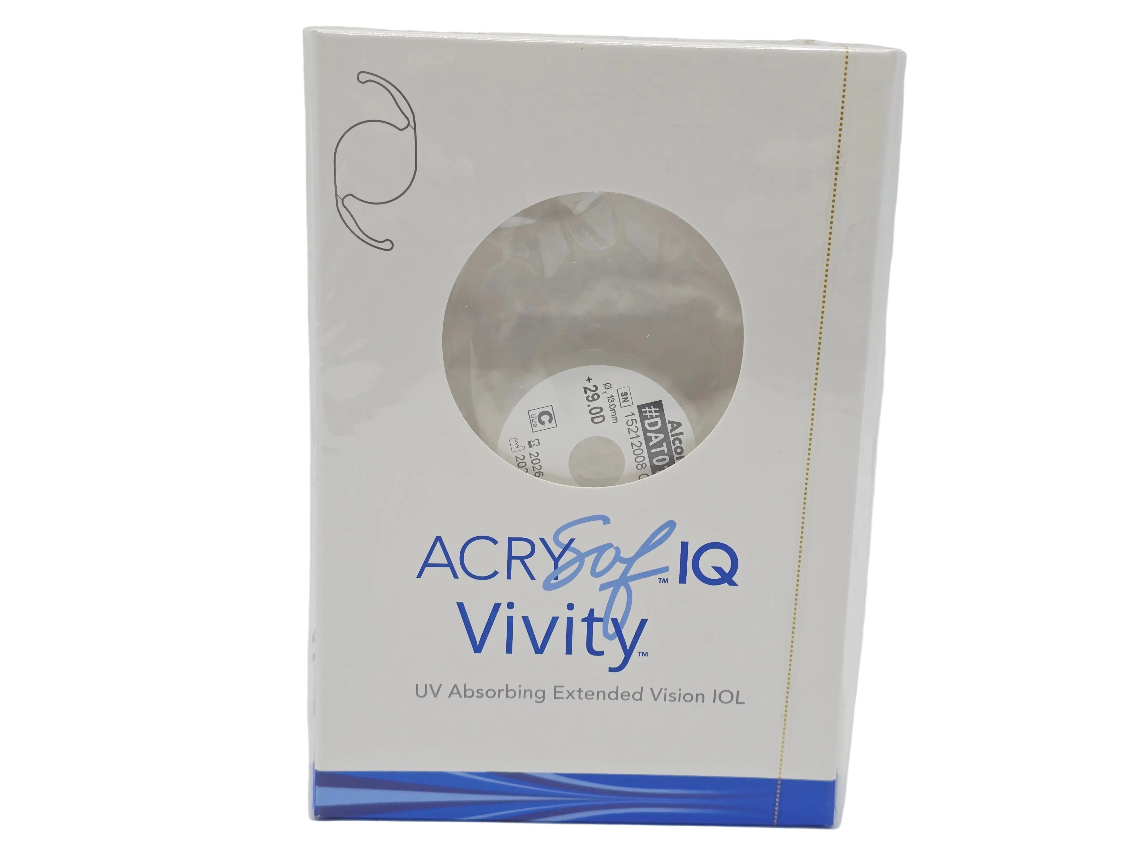 Alcon DAT015.290 Size C Aspheric Foldable Acrylic IOL UV Absorbing Sterile
