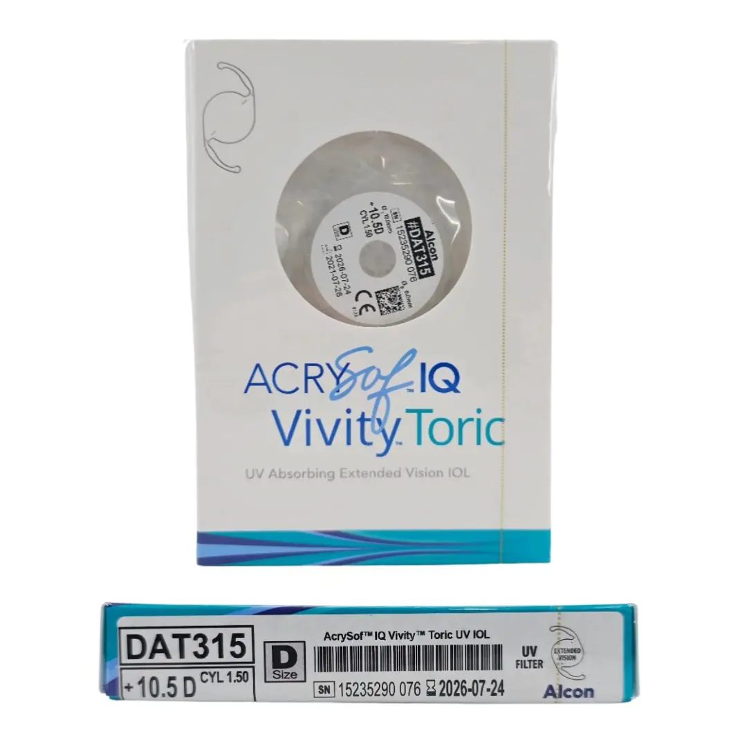 Alcon DAT315.105 AcrySof IQ Vivity Toric UV Absorbing Extended Vision IOL +10.5 D Size D 1/EA