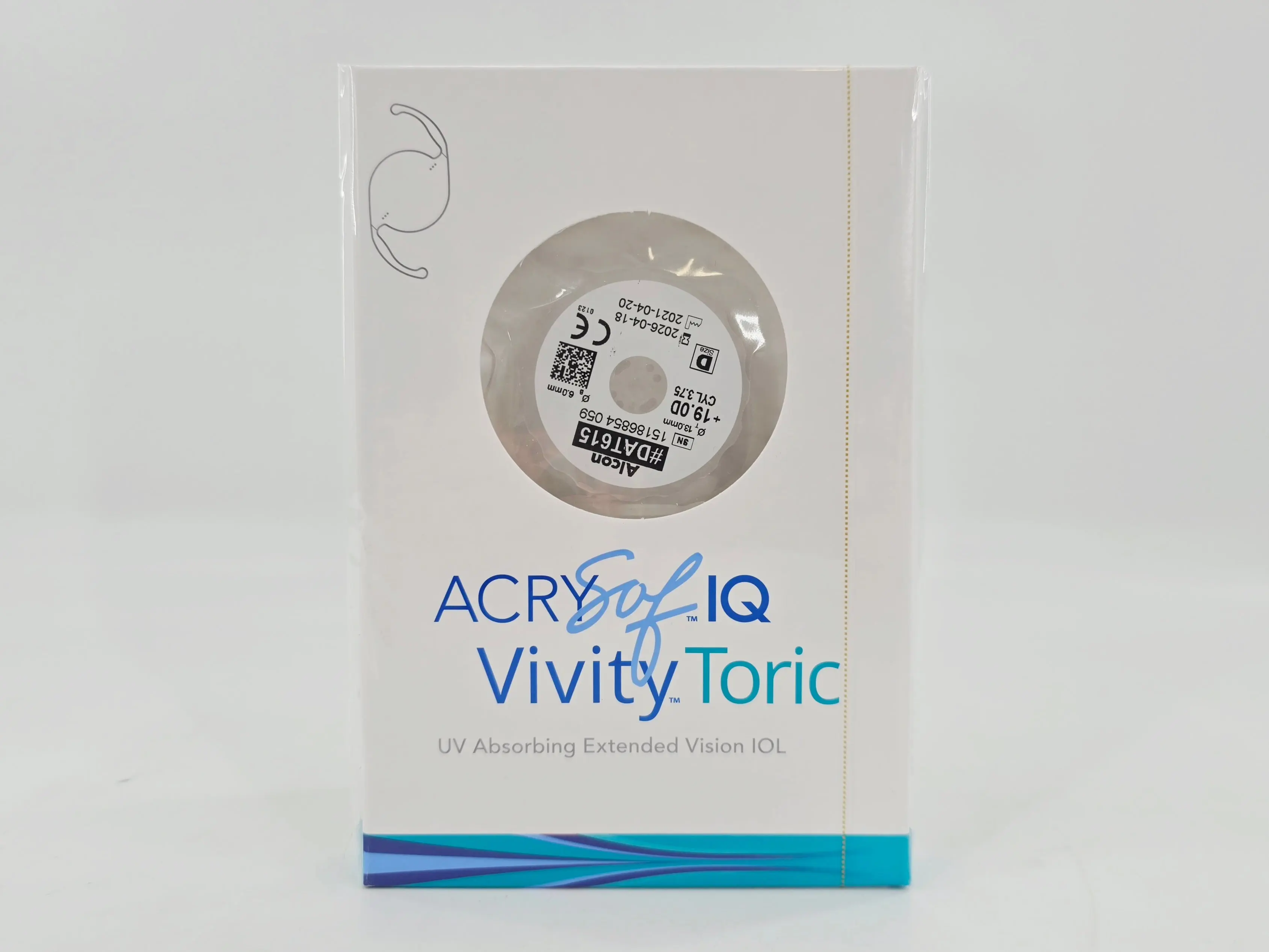 Alcon DAT615.190 AcrySof IQ Vivity Toric UV Absorbing Extended Vision IOL +19.0 D Size D 1/EA - Image 2