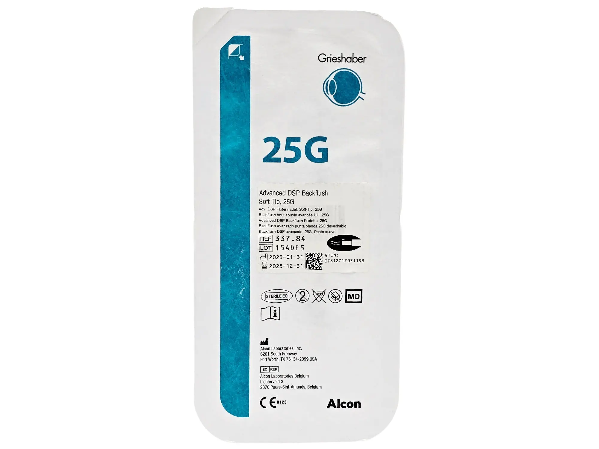 Alcon Grieshaber 337.84 DSP Backflush Soft Tip Cannula 25G Sterile Single-Use