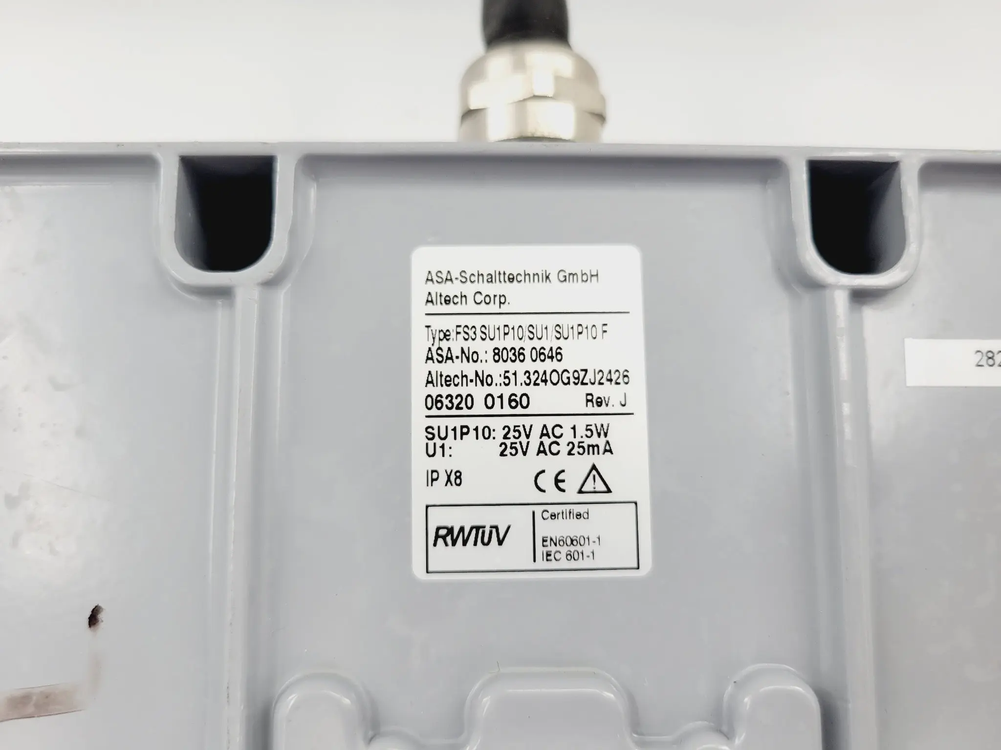 Altech 06320-0160 Rev J Surgical Footswitch ASA 8036 0646 - Image 3