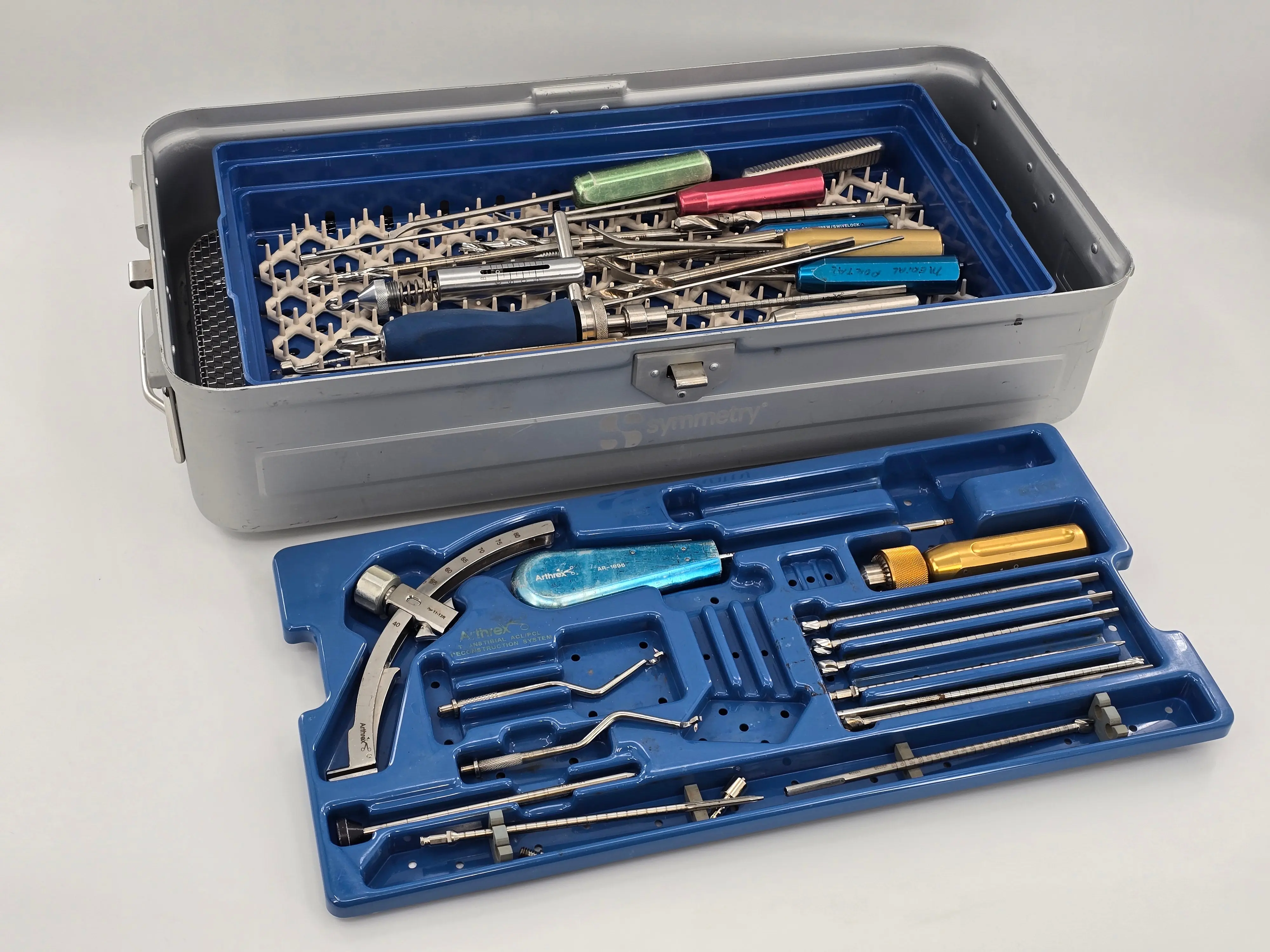 Arthrex ACL Transtibial Instrument Set w/ Reamers Guides & Trays USED - Image 2