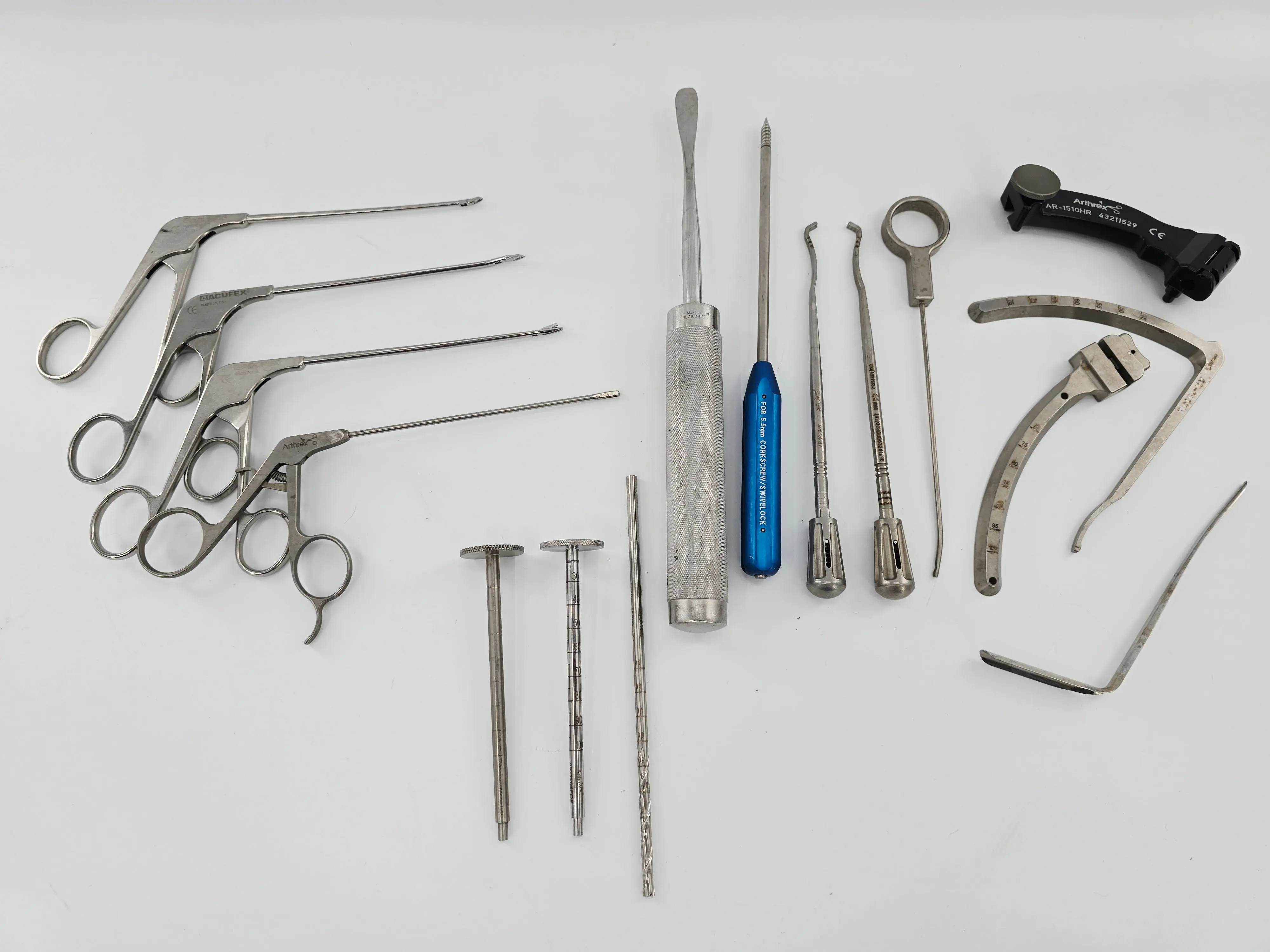 Arthrex Knee Meniscal Root 15 Piece Surgical Instrument Set w/ Pan & Lid Preowned Set - Image 6