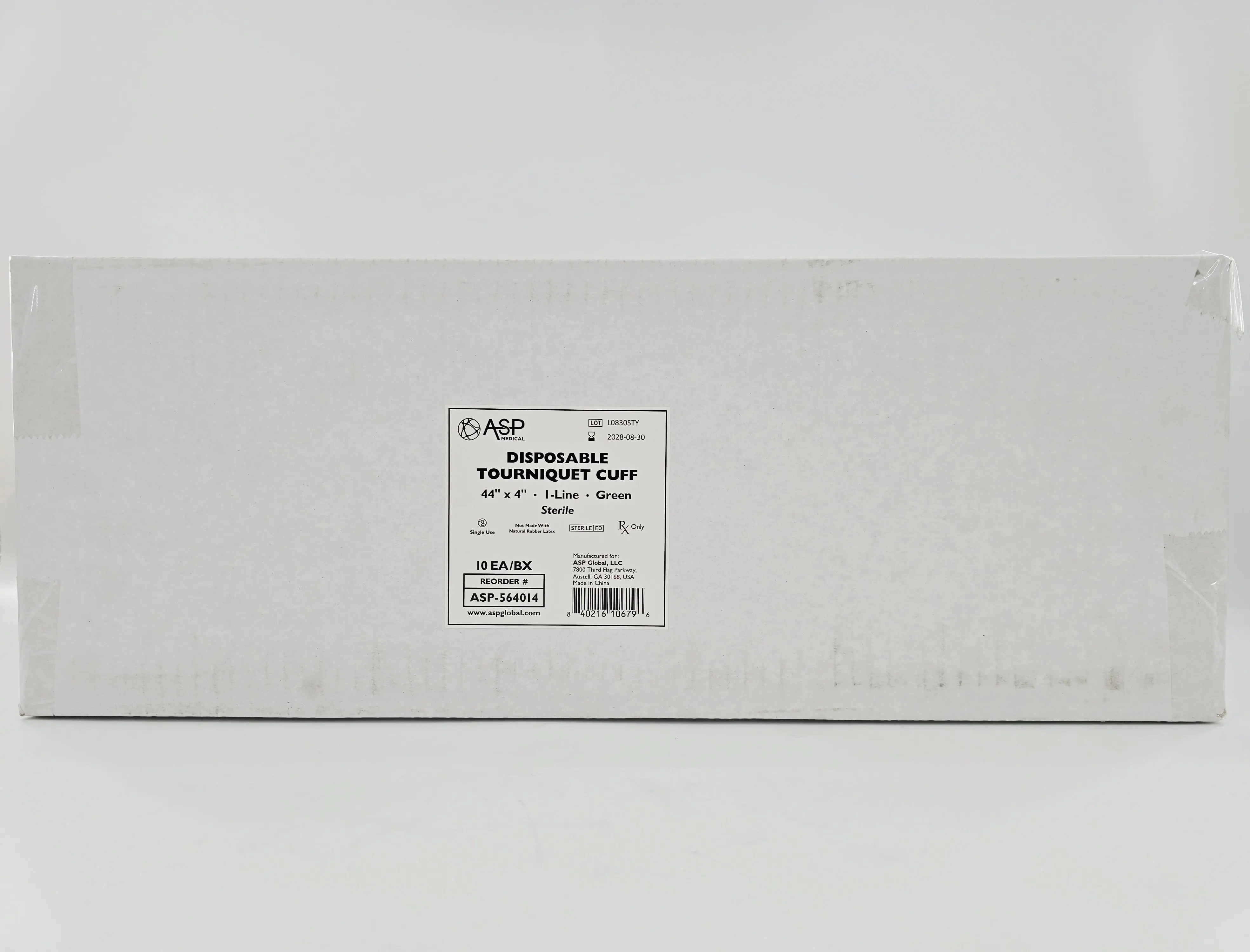 ASP Medical ASP-564014 Disposable Tourniquet Cuff 44" x 4" Green I-Line BX/10 - Image 2