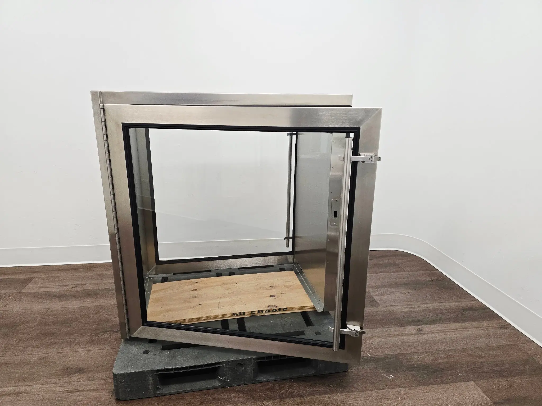 Atmos Stainless Steel Pass-Through Cabinet Interlocking Glass Doors 44x30x45 - Image 4
