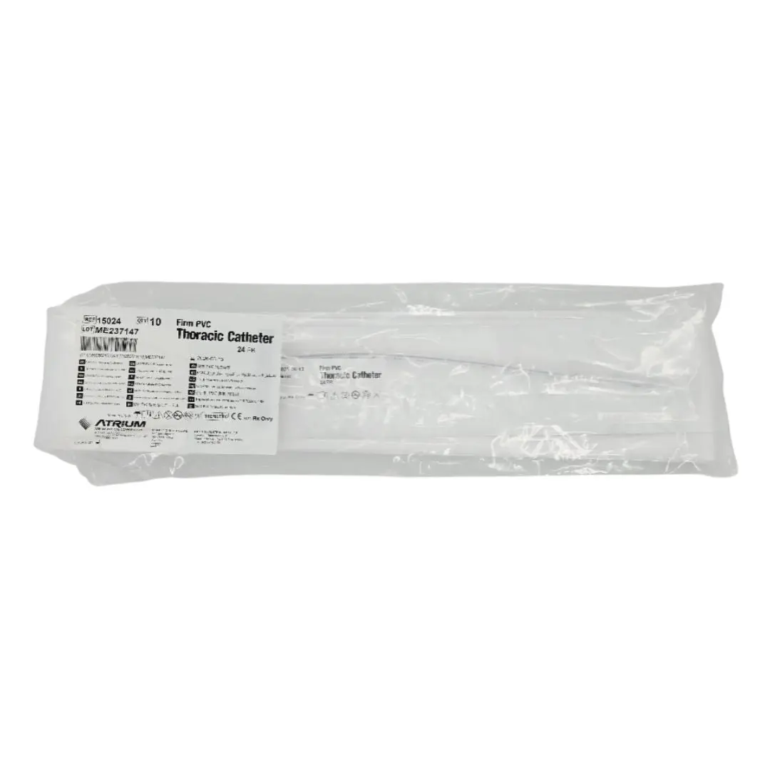 Atrium 15024 Straight Firm PVC Thoracic Catheter 24Fr. 10/PKG
