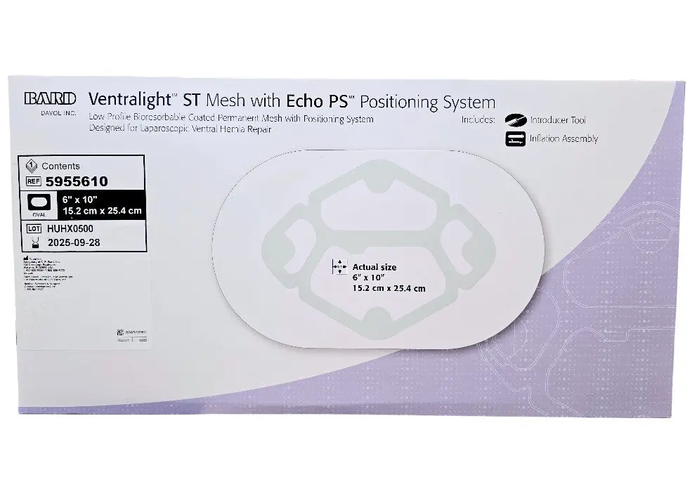 Bard 5955610 Ventralight ST Mesh 6" x 10" with Echo PS Positioning System Sterile