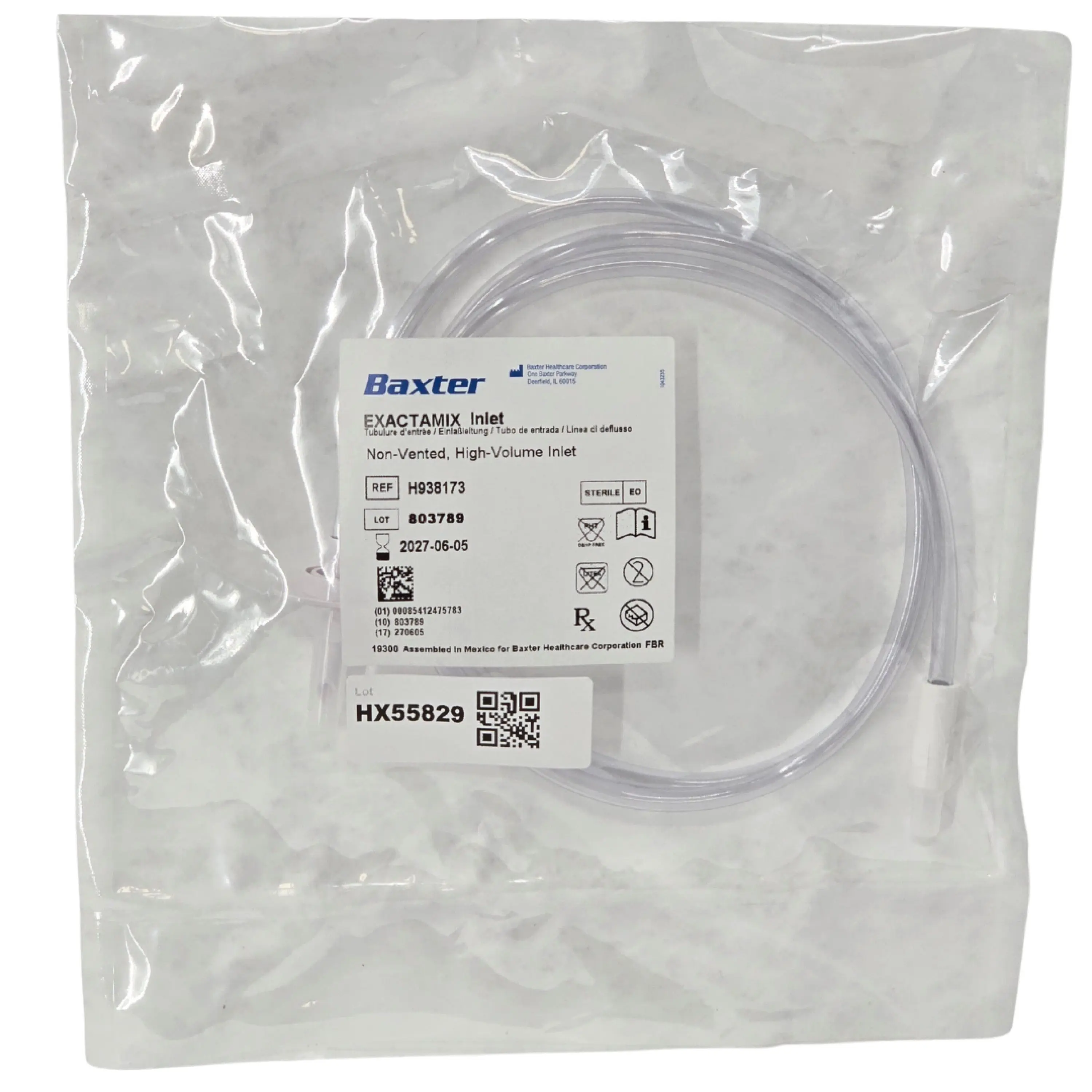 Baxter H938173 EXACTAMIX Non-Vented High-Volume Inlet for Bags or Vented Bottles 1/EA