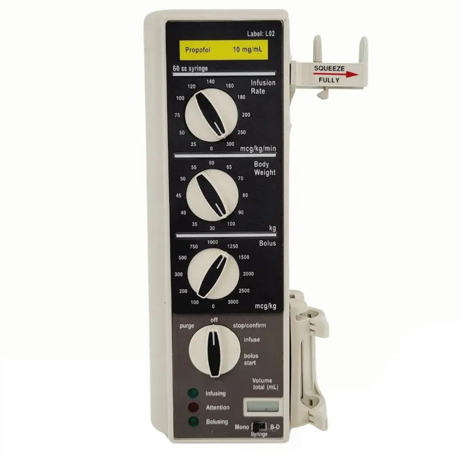 Baxter Infus OR Pump with Pole Clamp and Propofol Label Certified
