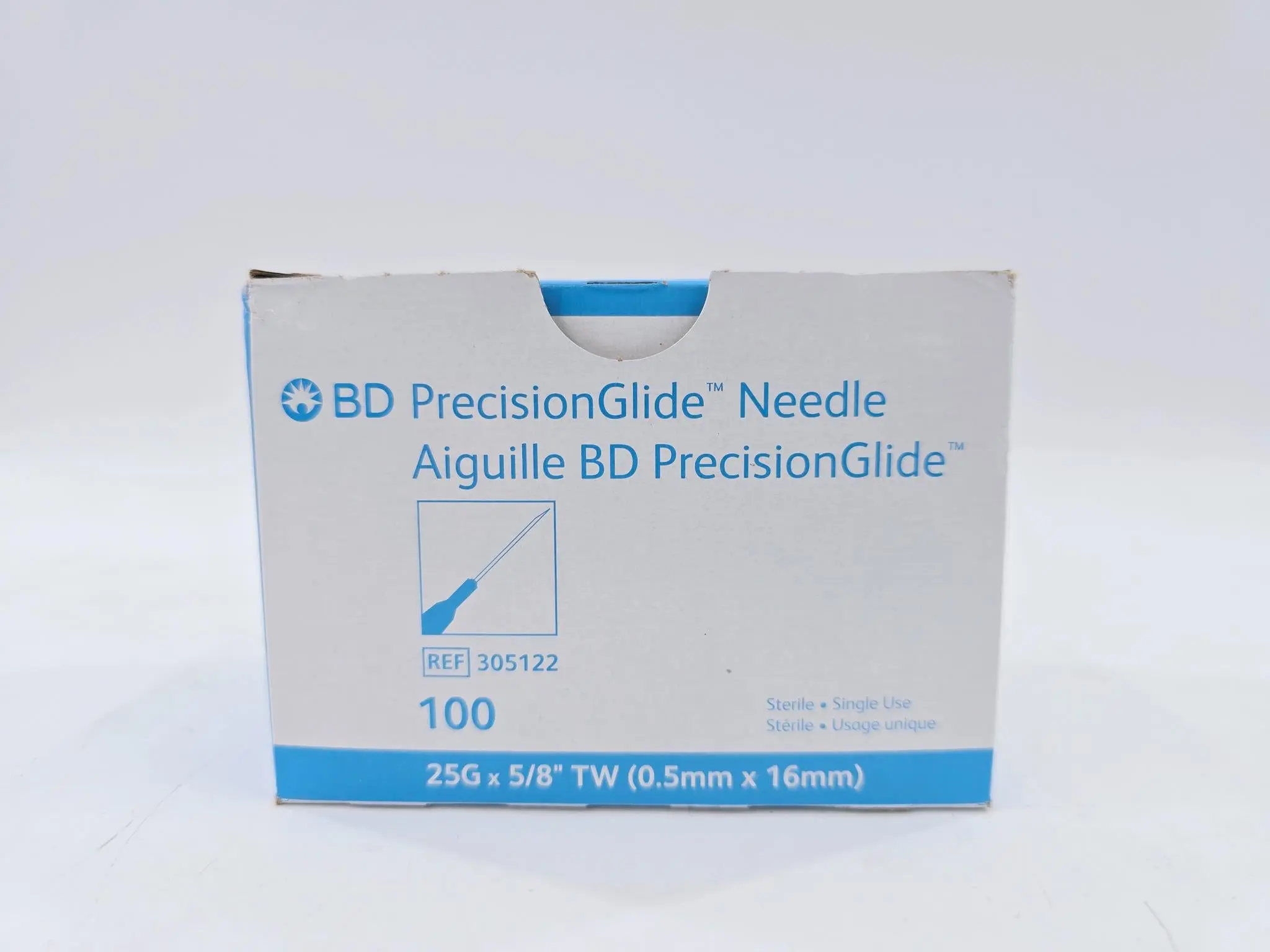 BD 305122 PrecisionGlide Needle 25G x 5/8" TW Box Of 100 - Image 3