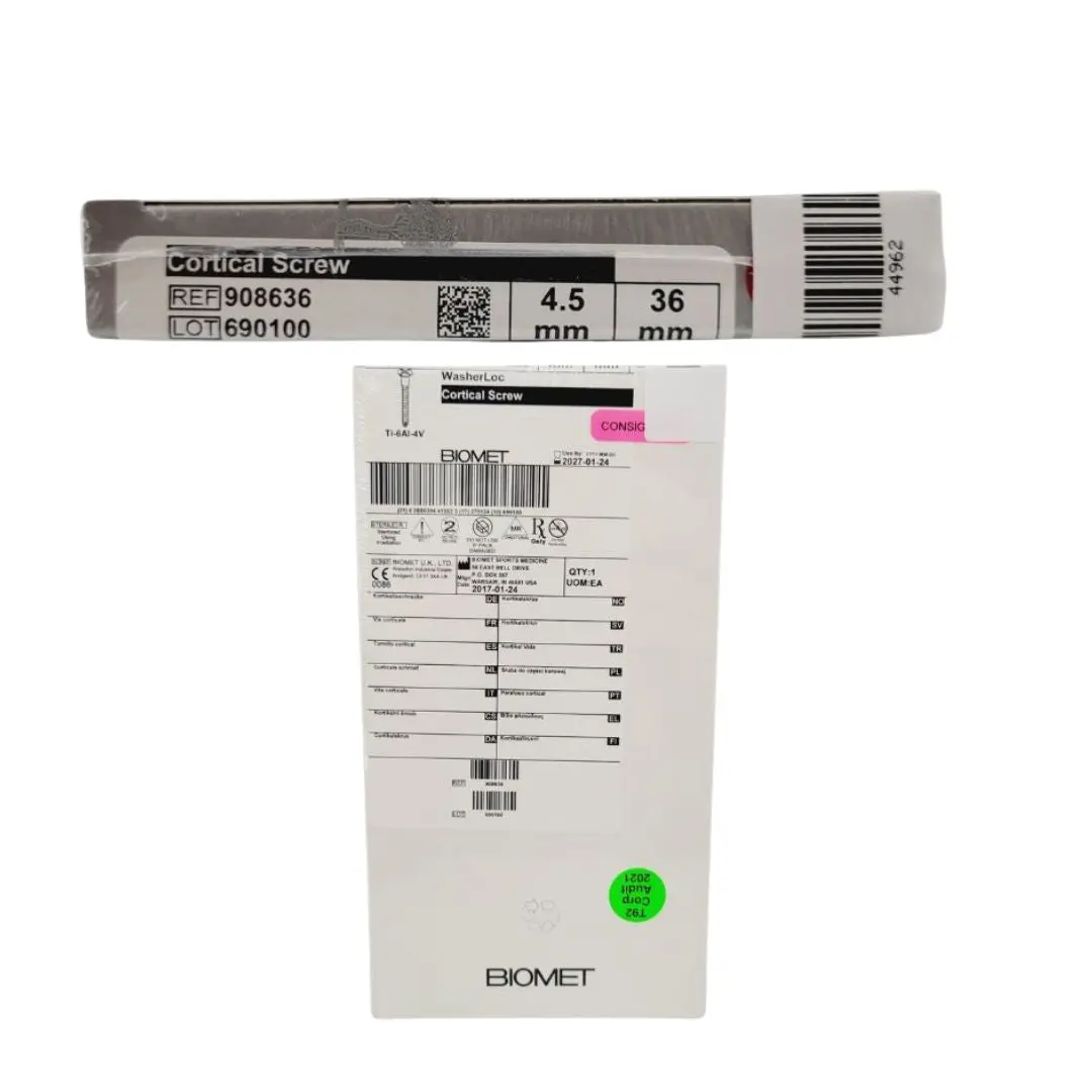 Biomet 908636 Ti-6AI-4V WasherLoc Cortical Screw 4.5mm x 36mm