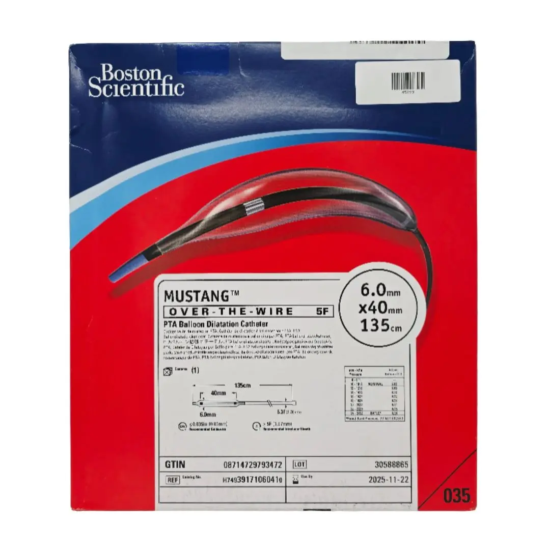 Boston Scientific H74939171060410 Mustang OVER-THE-WIRE 5F 6.0mm x 40mm x 135cm PTA Balloon Dilatation Catheter
