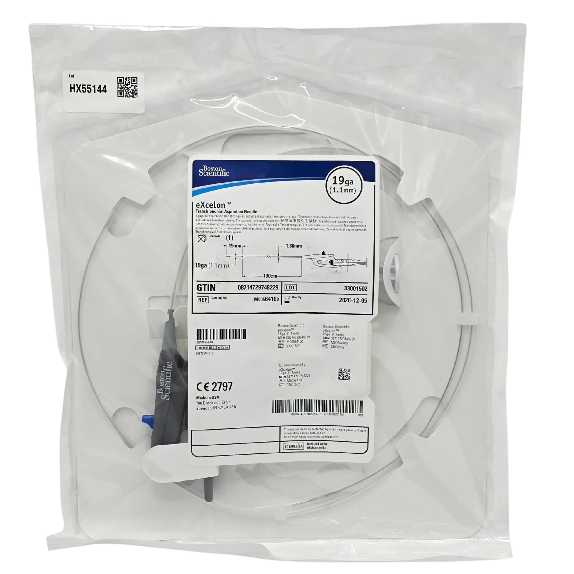 Boston Scientific M00564100 eXcelon Transbronchial Aspiration Needle - 19G, 130cm