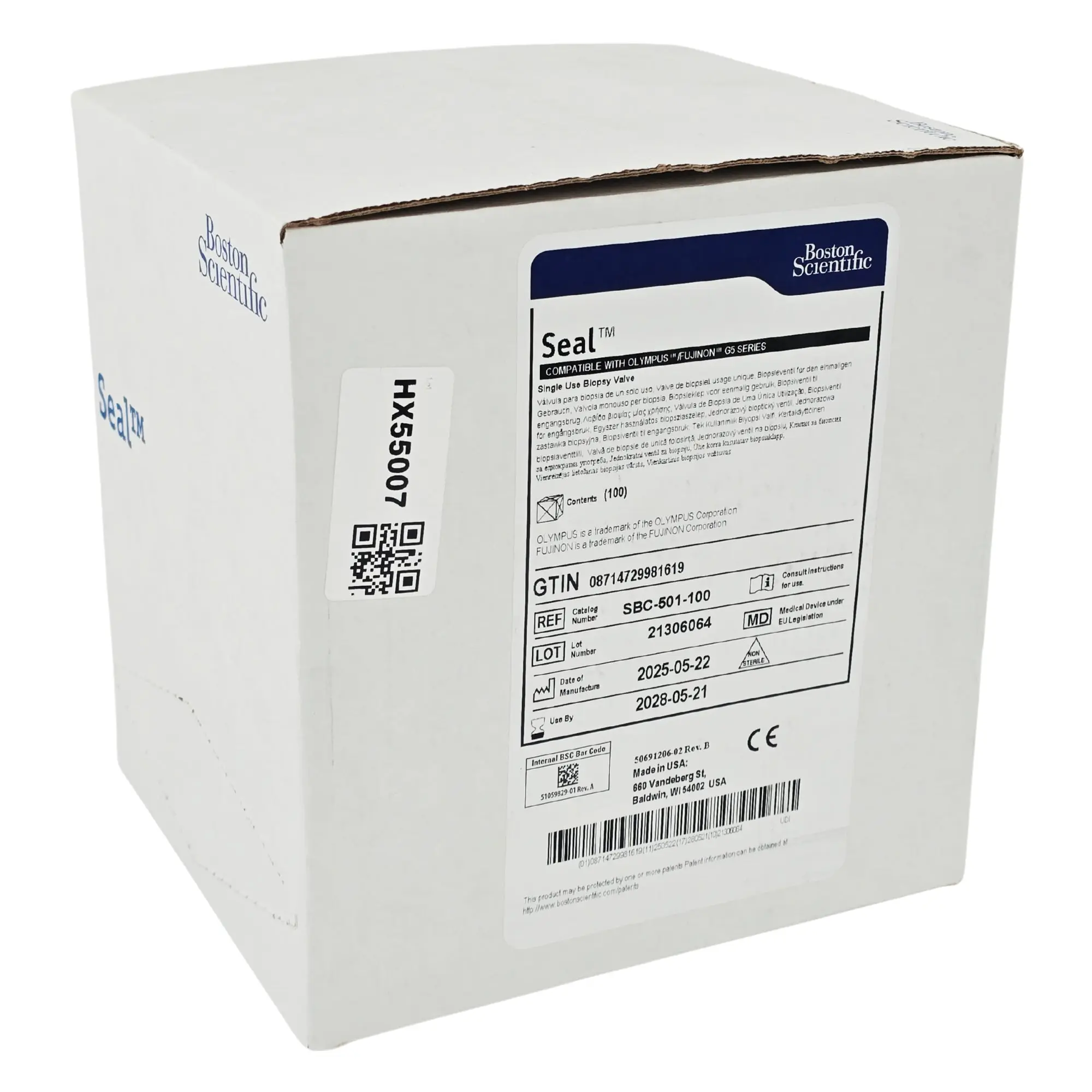Boston Scientific Seal SBC-501 Single-Use Biopsy Valve Box of 100