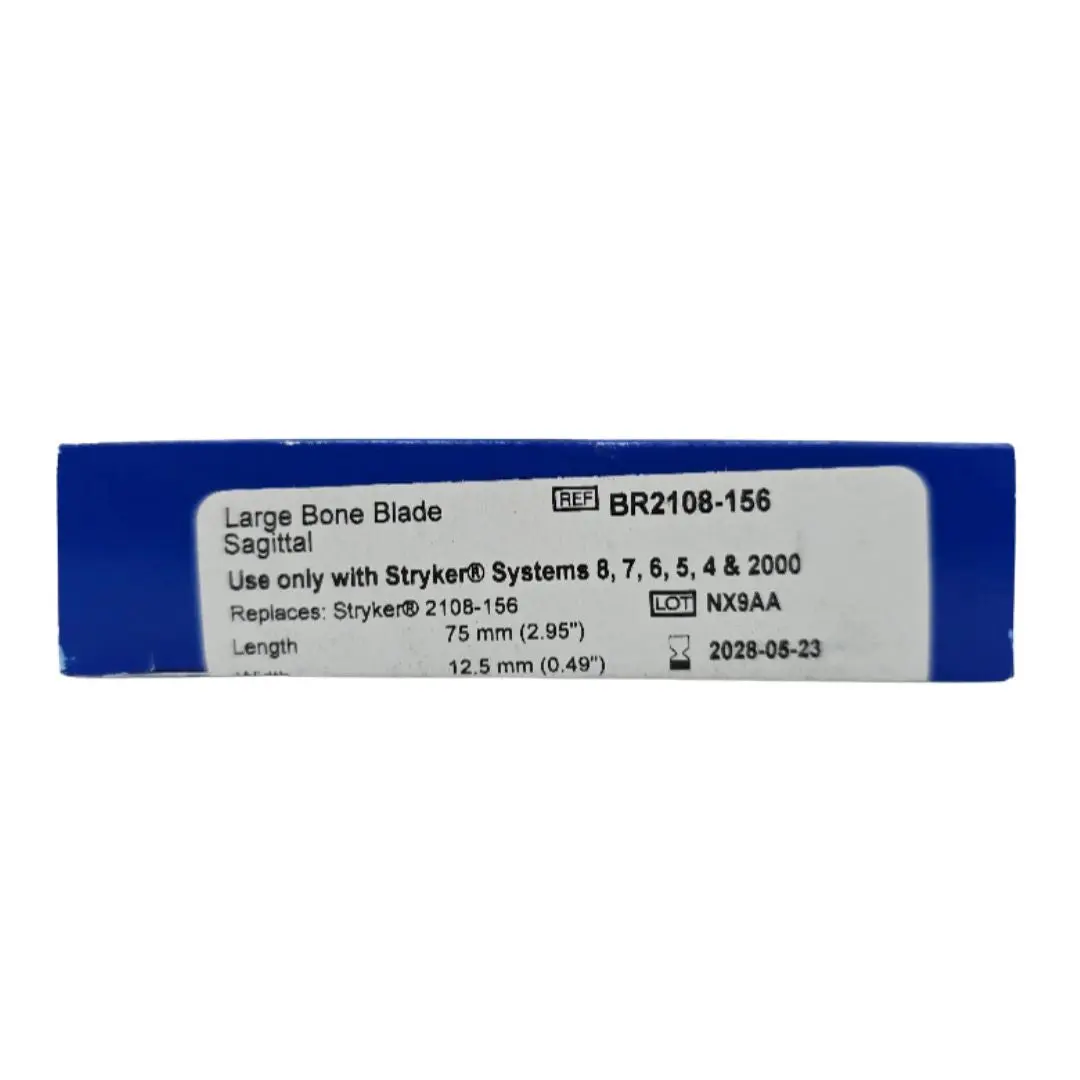 Brasseler BR2108-156 Sagittal Large Bone Blade 75mm x 12.5mm BX/5