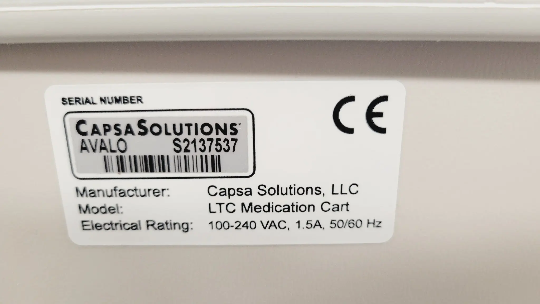 Capsa Solutions LTC Medication Anesthesia Cart Standard 6 Drawer w/ Lock System - Image 6