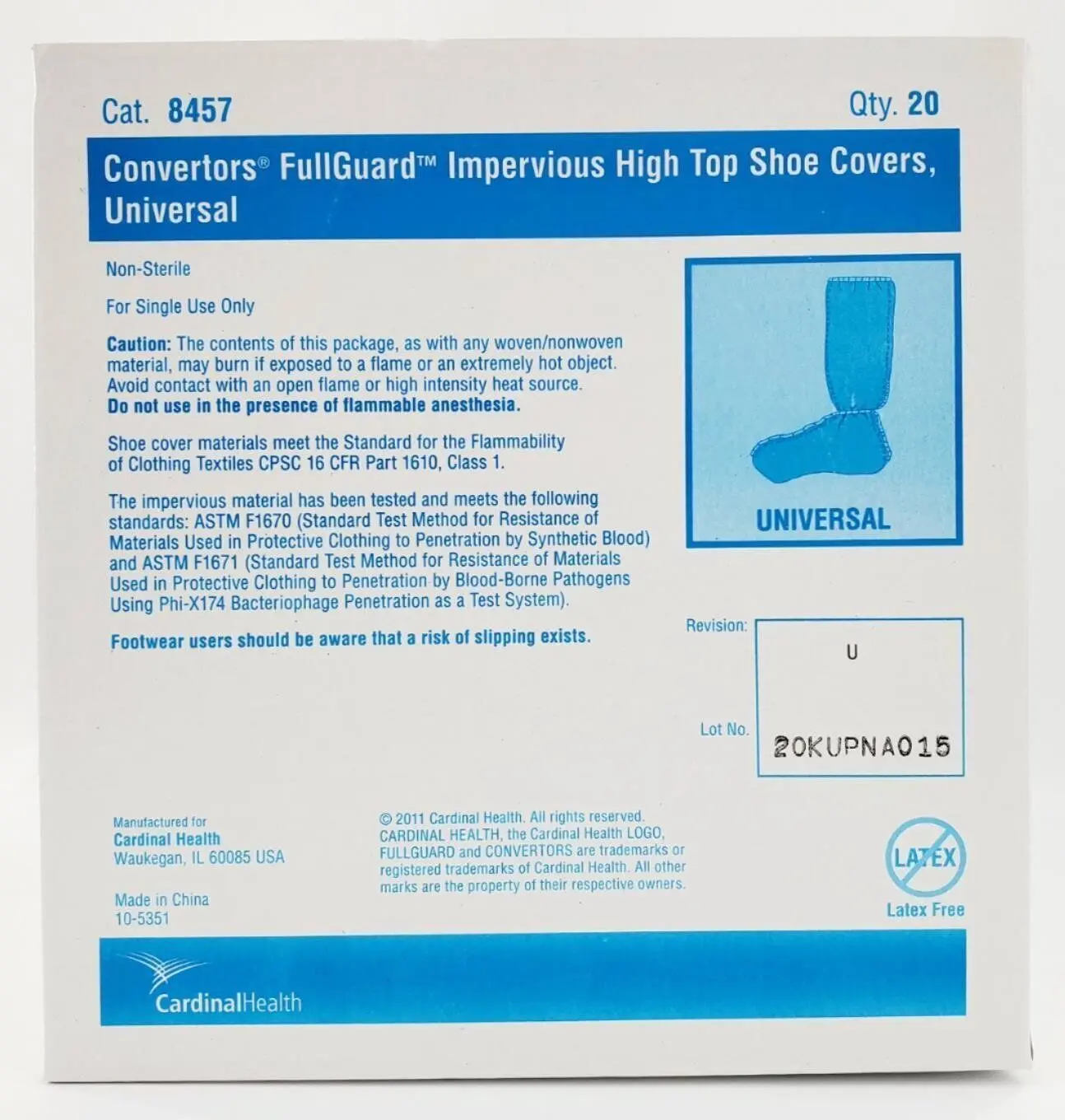 Cardinal Health 8457 Universal Full Guard Improvision High Top Shoe Covers 80/CS - Image 3