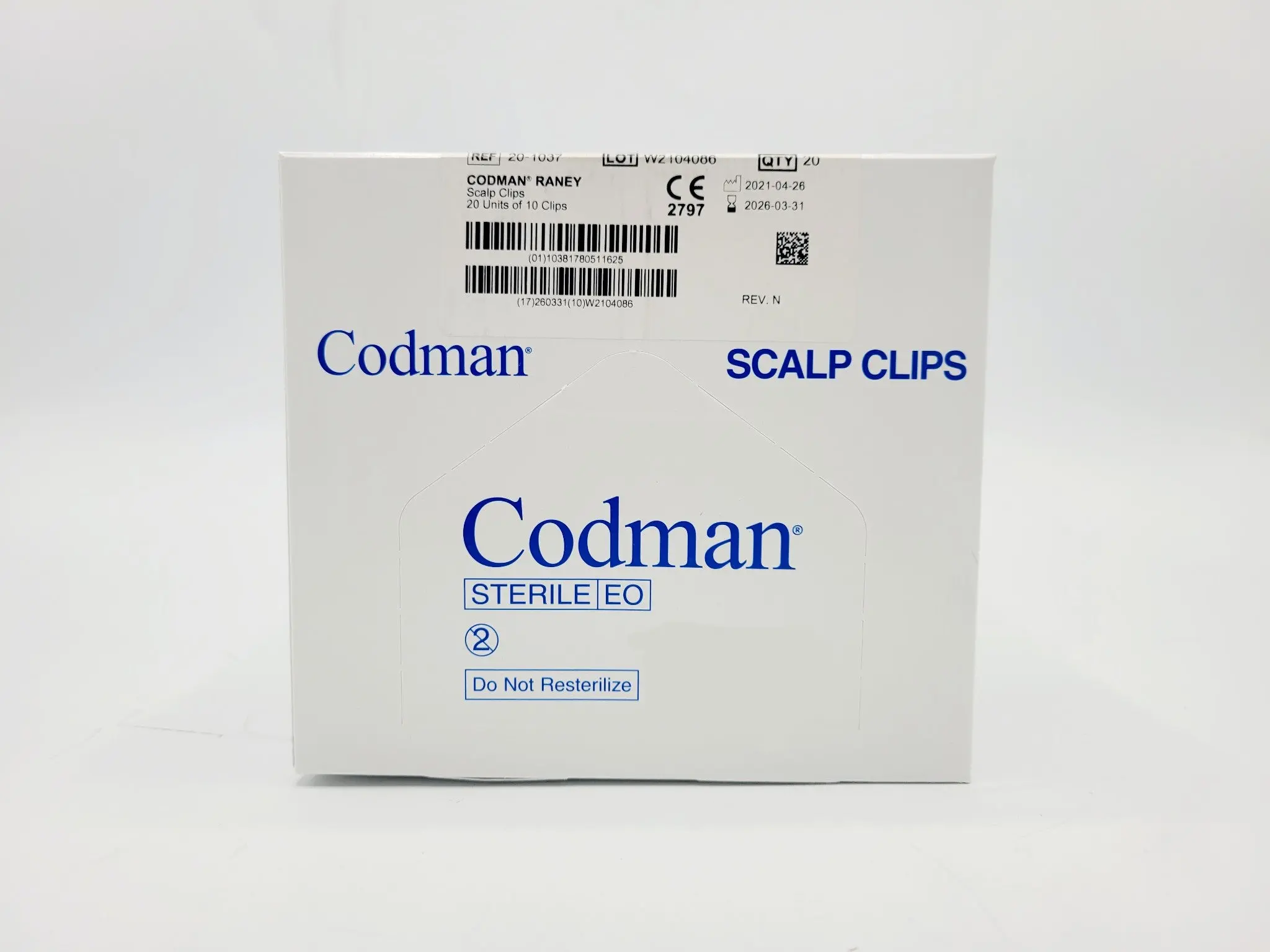 Codman 20-1037 RANEY Scalp Clips 10 Clips/Unit, Box of 20 - Image 3
