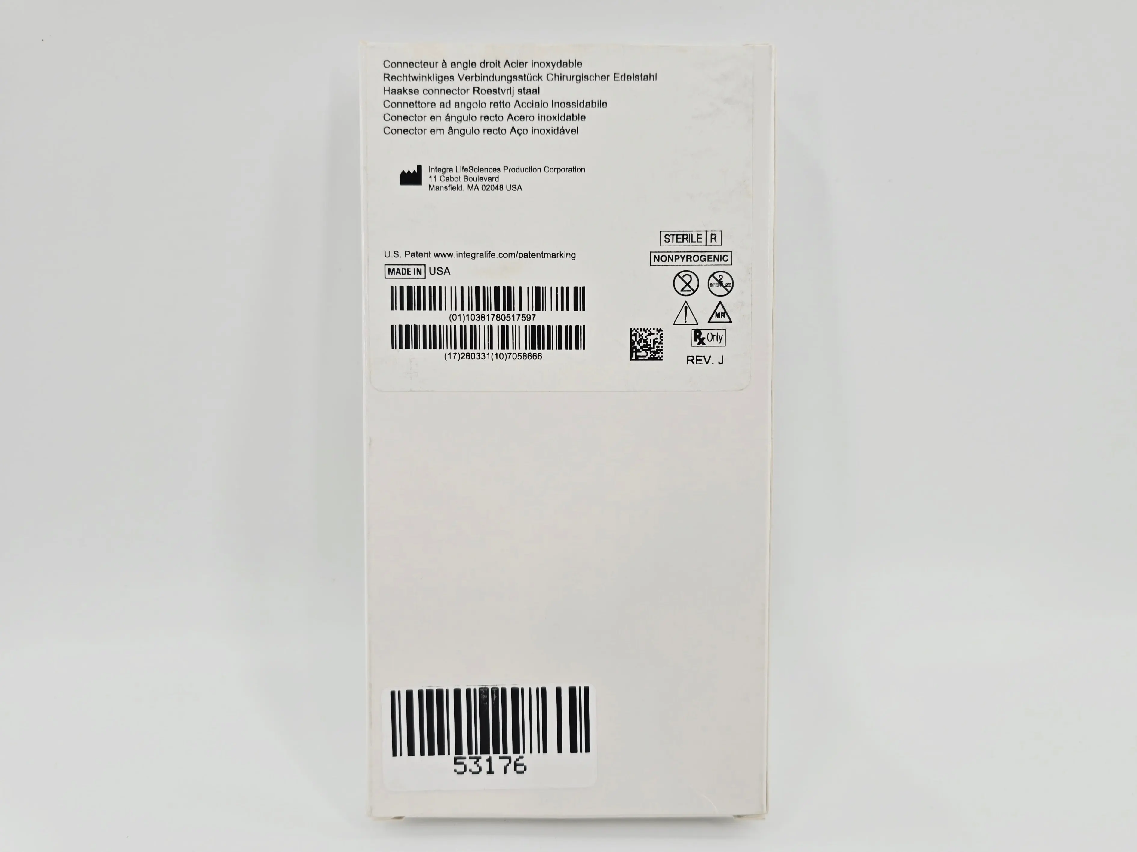 Codman 82-1511 ACCU-FLO Right Angle Connector Stainless Steel - Image 3