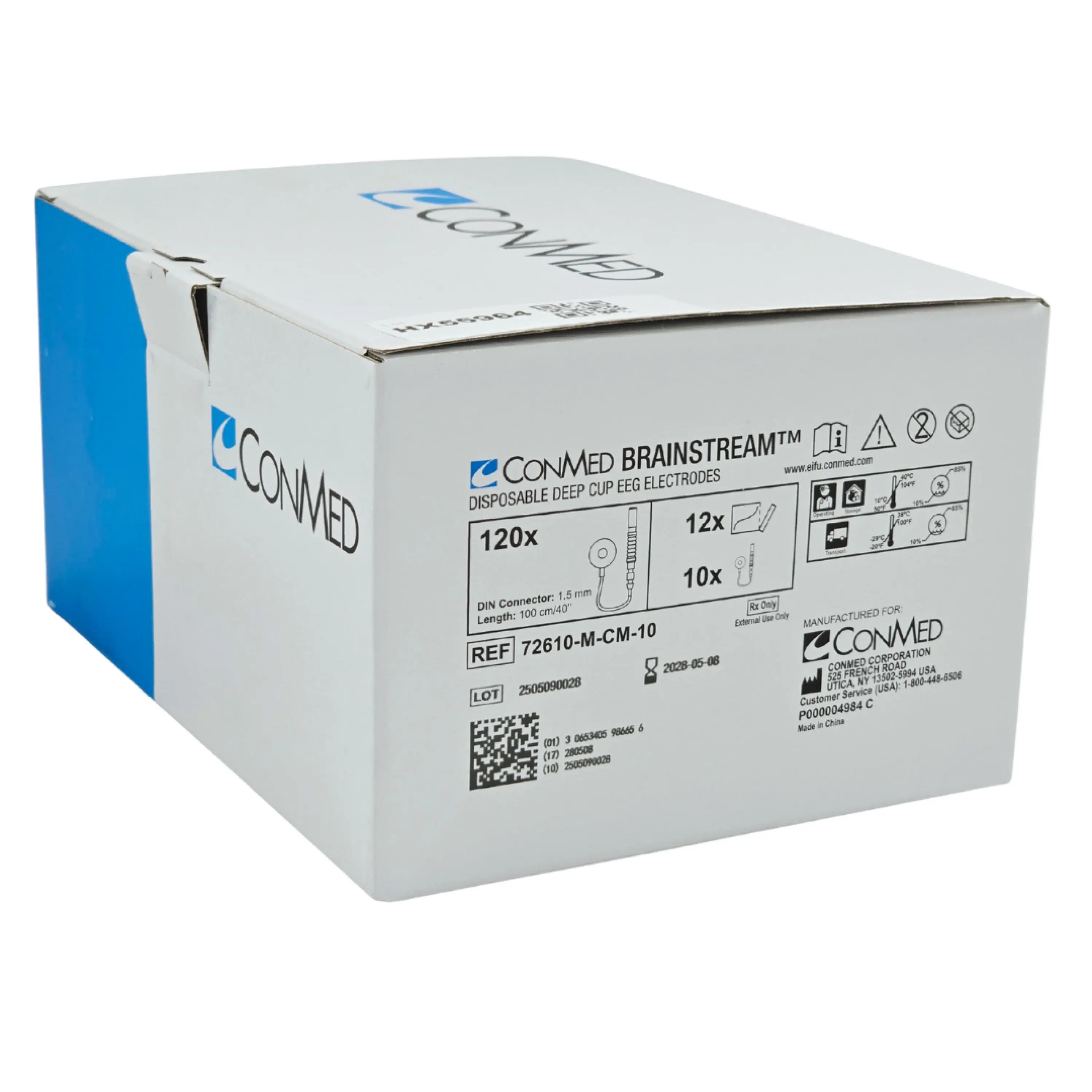 ConMed 72610-M-CM-10 Brainstream Disposable Deep Cup EEG Electrodes 12/BX - Image 6