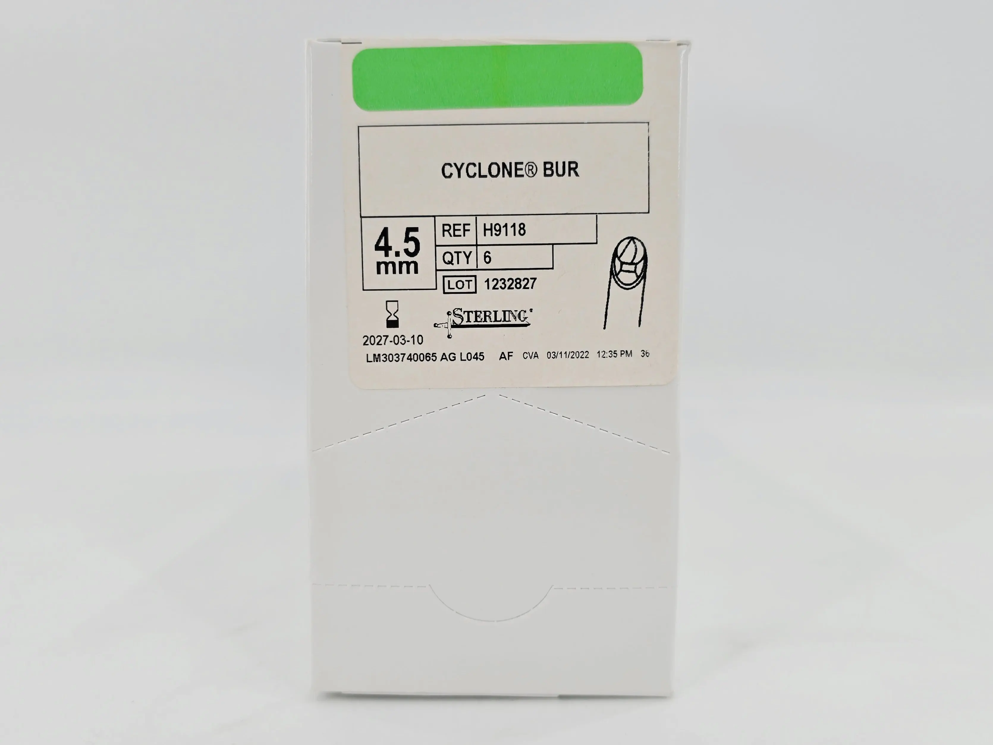 ConMed H9118 4.5mm Cyclone Bur Arthroscopy BX/6 - Image 2