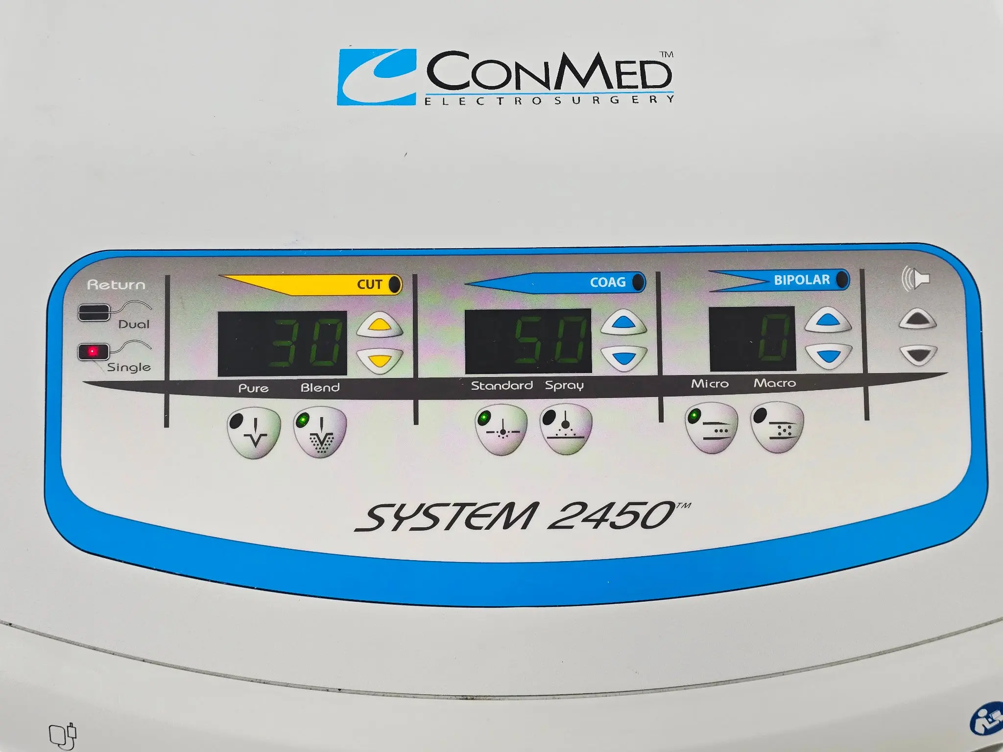 ConMed System 2450 Electrosurgical Unit w/ Dual Footswitch - Image 3