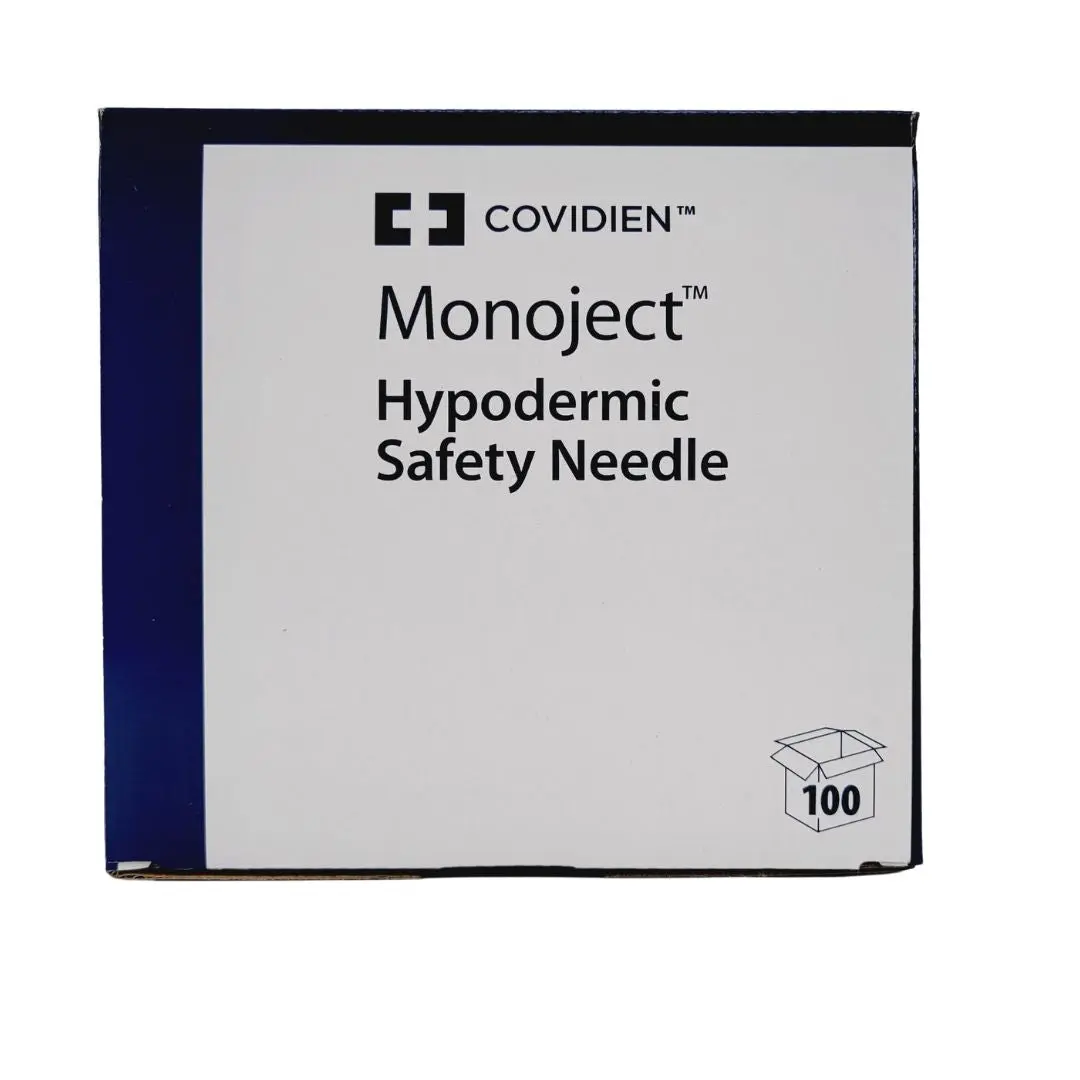Covidien 1182110 21G x 1" Monoject Hypodermic Safety Needles 100/BX - Image 2