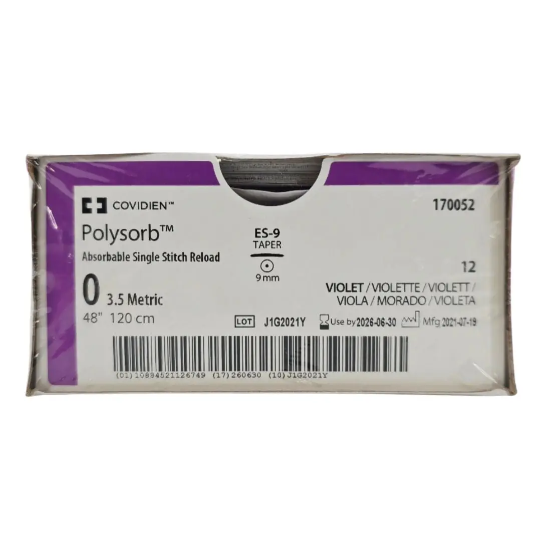 Covidien 170052 Polysorb 0 1X48" Violet ES-9 9mm Reload BX/12