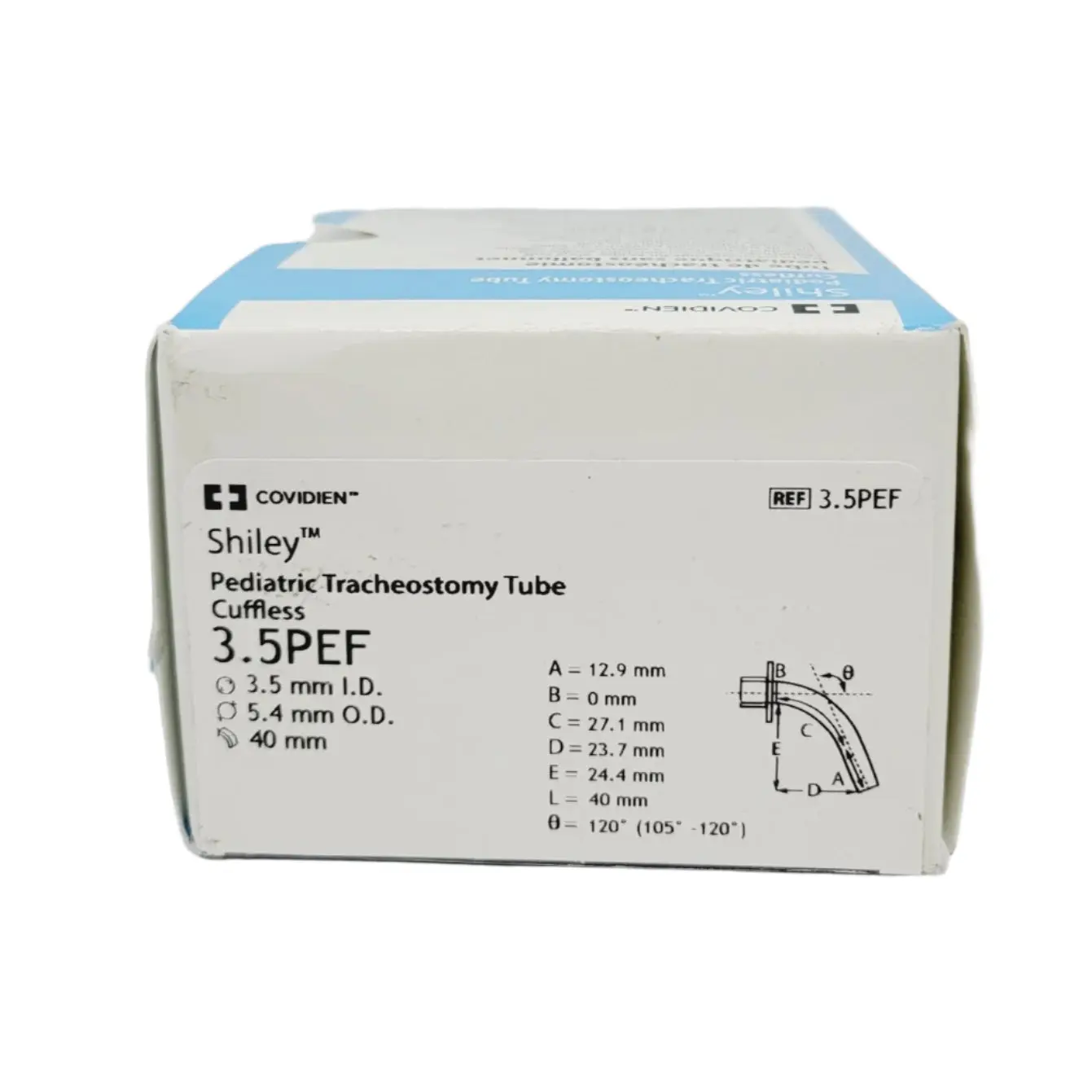 Covidien 3.5PEF Shiley Pediatric Tracheostomy Tube Cuffless