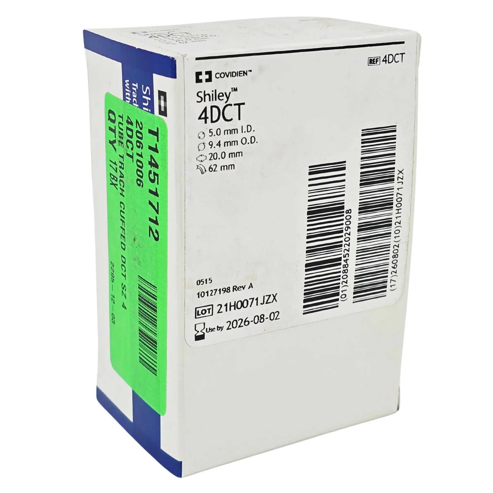 Covidien 4DCT Tracheostomy Tube - Cuffed, Disposable Inner Cannula