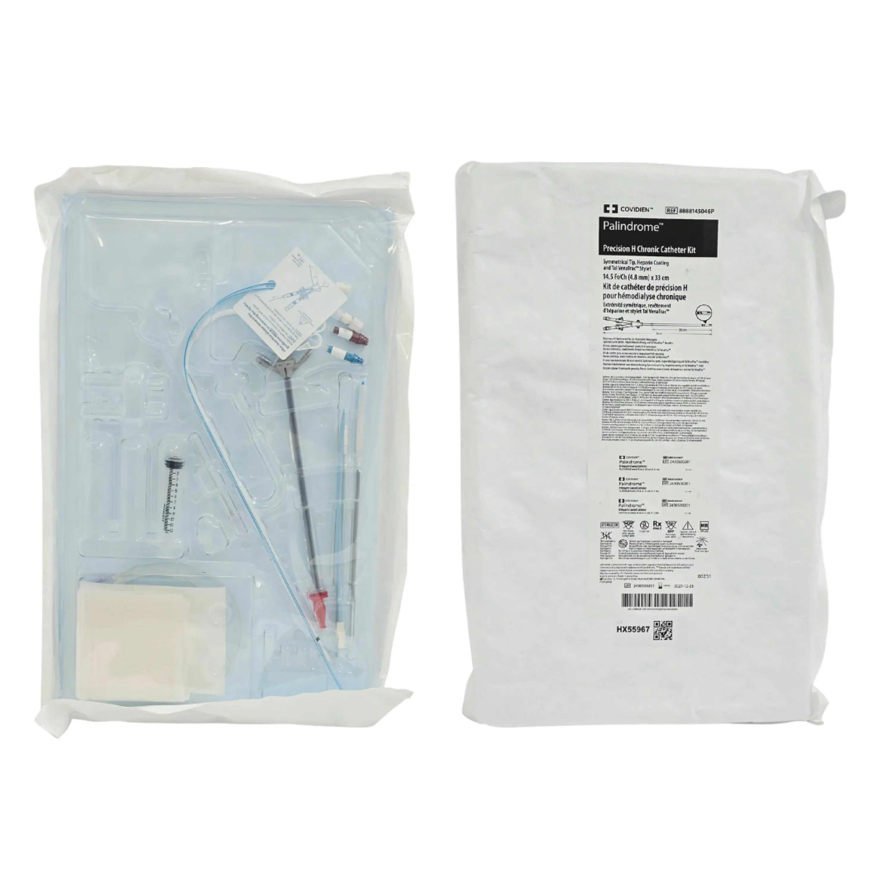 Covidien 8888145046P Palindrome Precision H Chronic Hemodialysis Catheter Kit 14.5Fr 33cm x 50cm – New