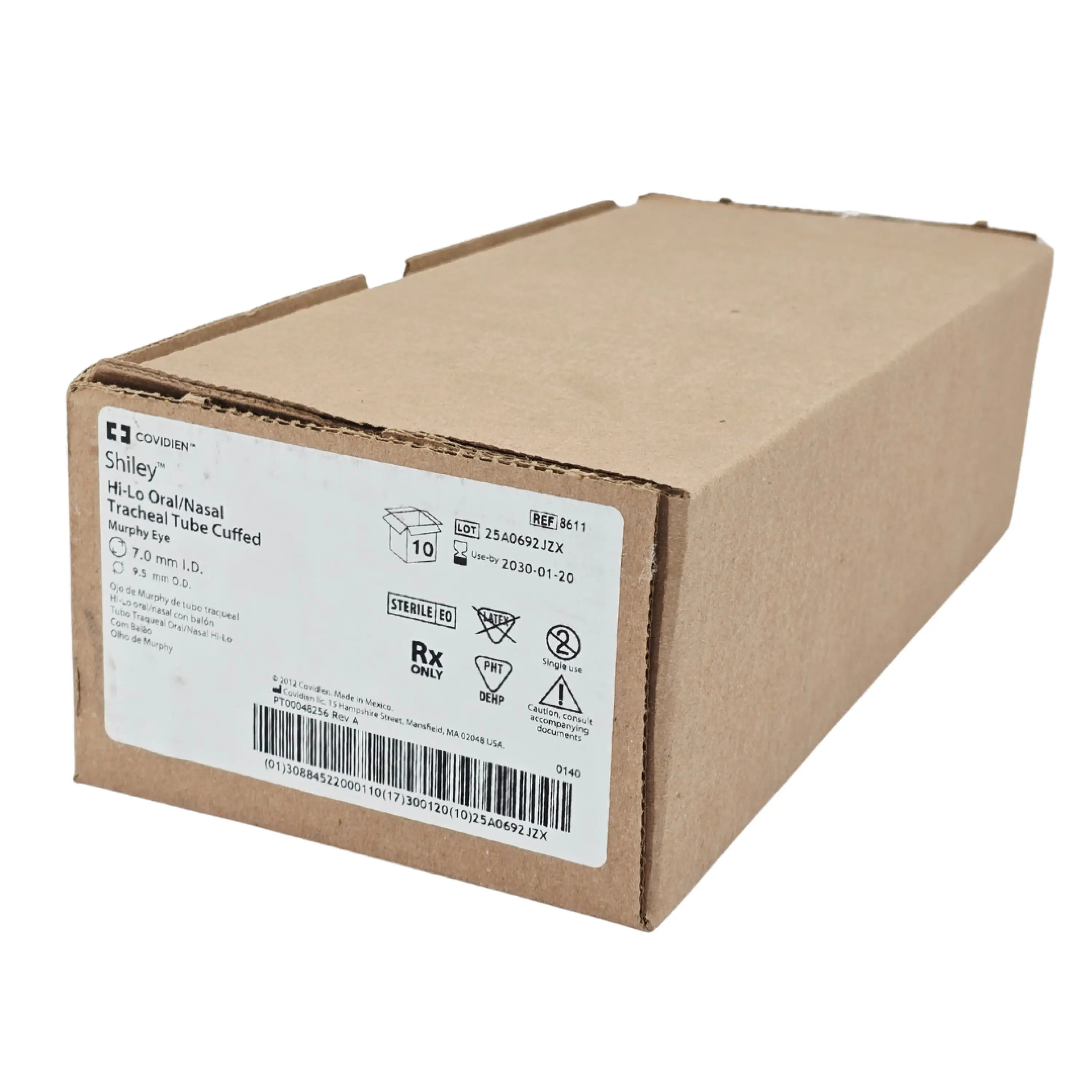 Covidien Shiley Hi-Lo 86111 Cuffed Oral/Nasal 7.0mm Endotracheal Tube – Box of 10 New
