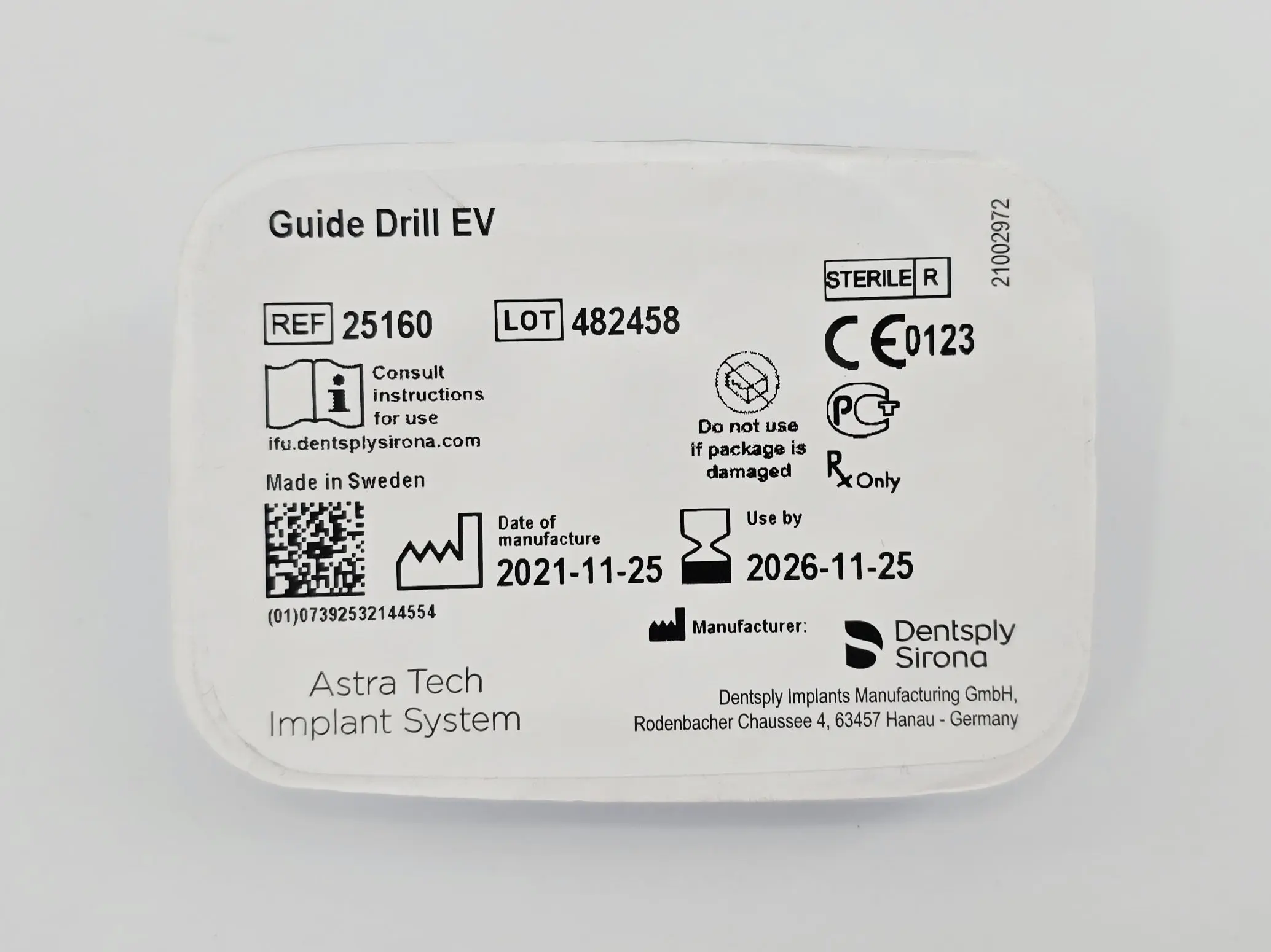Dentsply Implants Manufacturing 25160 Guide Drill EV Astra Tech Implant System - Image 2