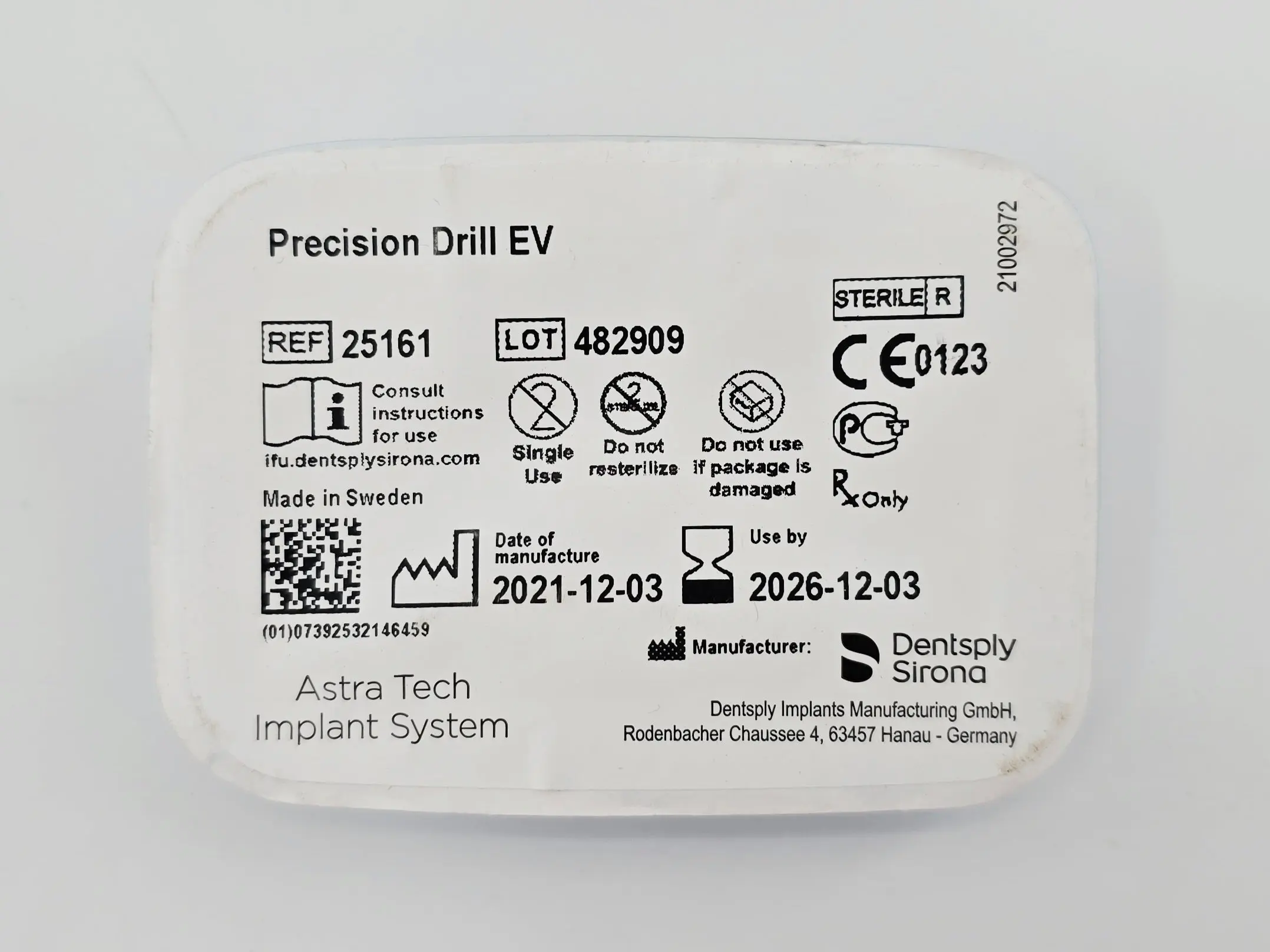 Dentsply Implants Manufacturing 25161 Precision Drill EV Astra Tech Implant System - Image 2