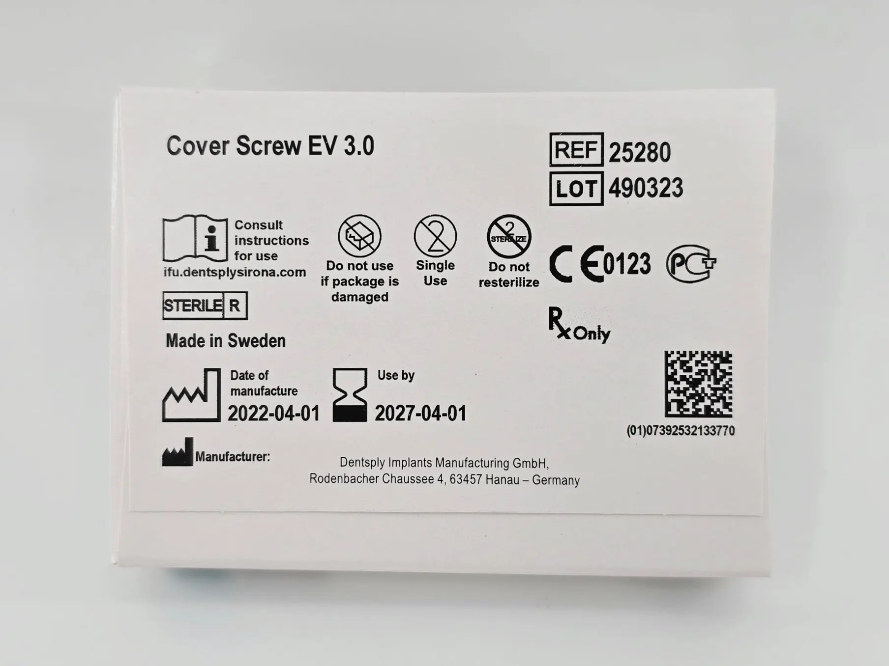 Dentsply Implants Manufacturing 25280 Cover Screw Ev 3.0 - Image 2